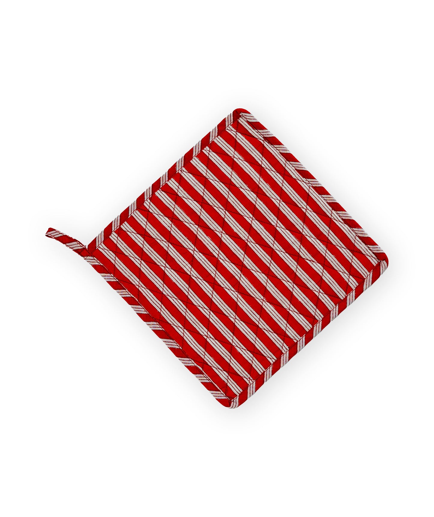 Red Stripe Ladybug & Heart Tea Cosy Set