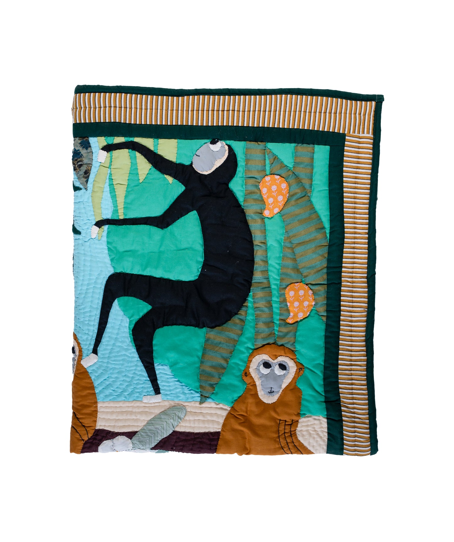 Monkey Baby Quilt - Earthy Palatte
