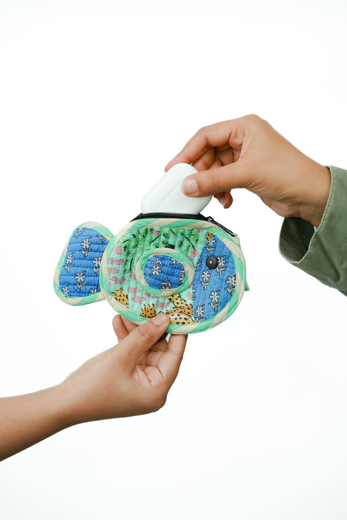 Blue Fishy Much AirPod Pouch