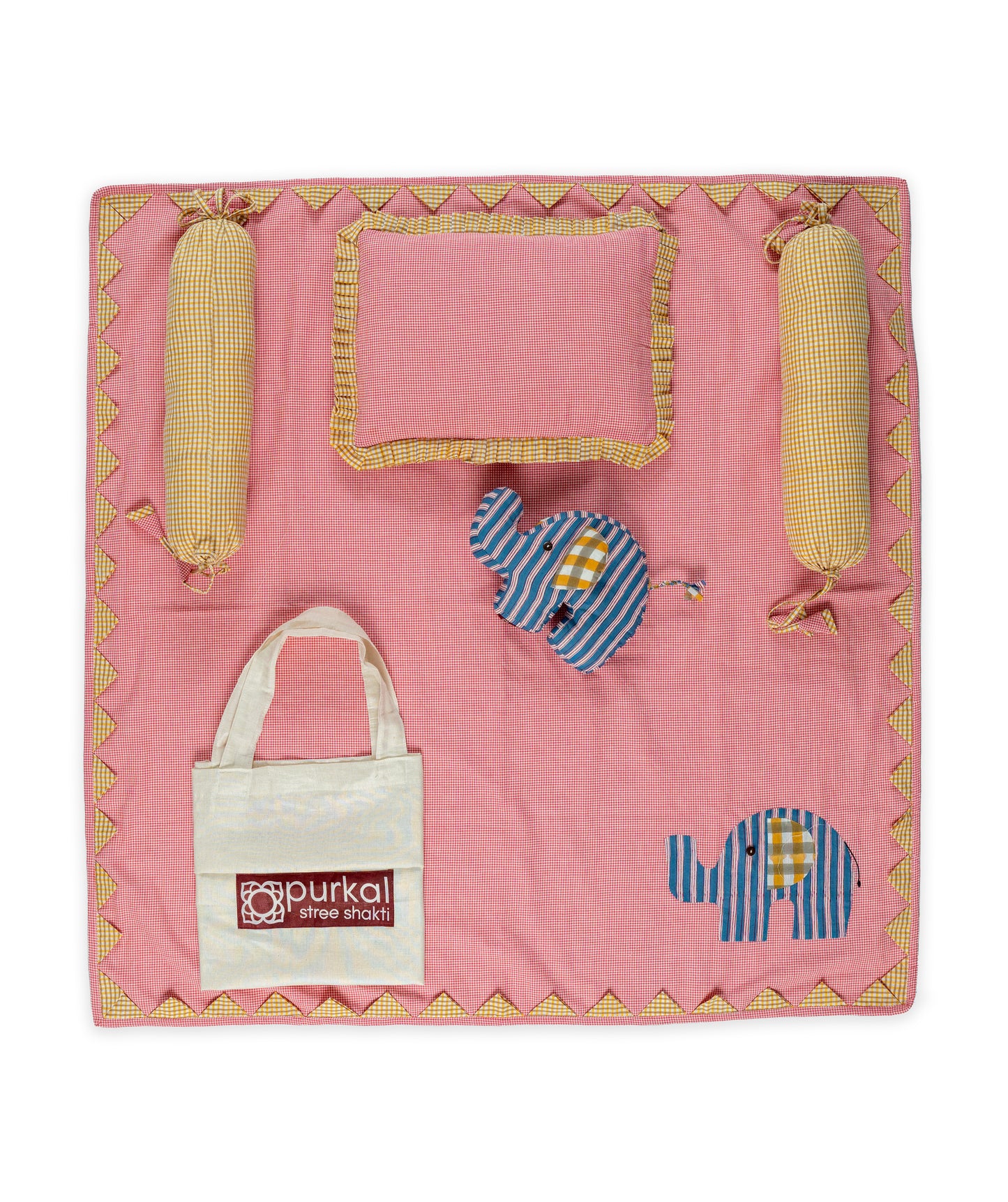 Baby Elephant Muslin Dohar Set