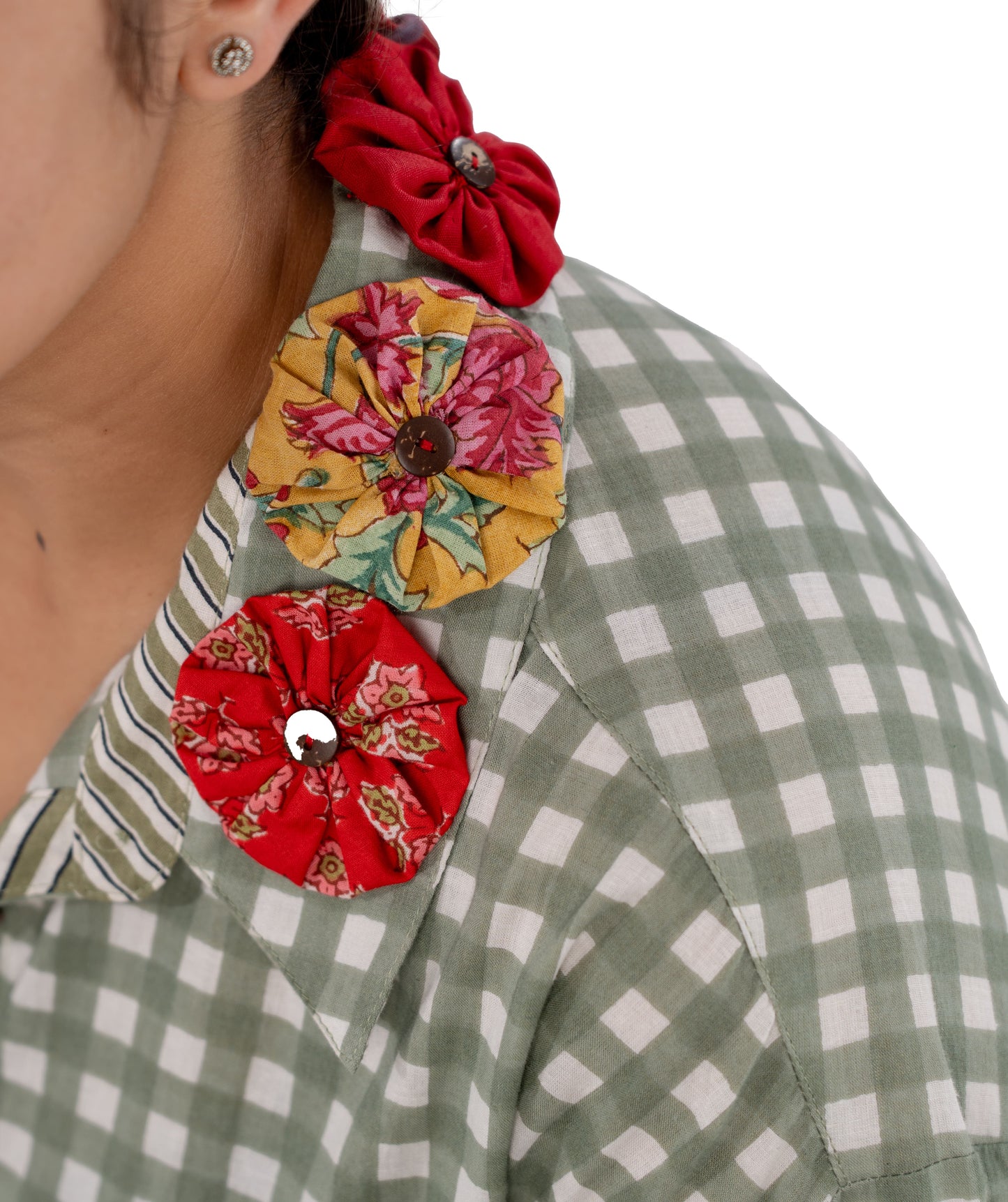 Frida Green Big Checks Shirt