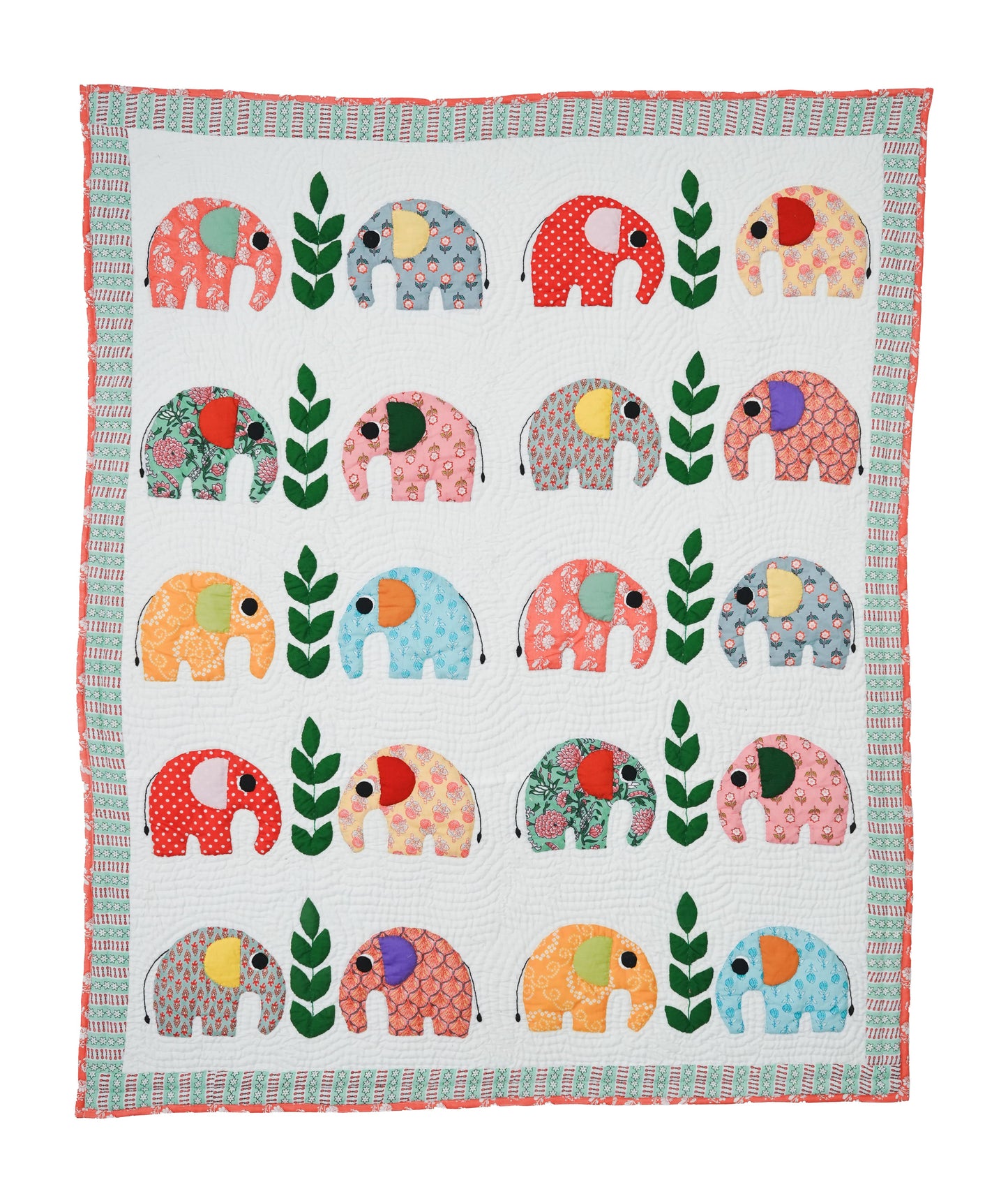 Elephant Hanging Out Baby Quilt