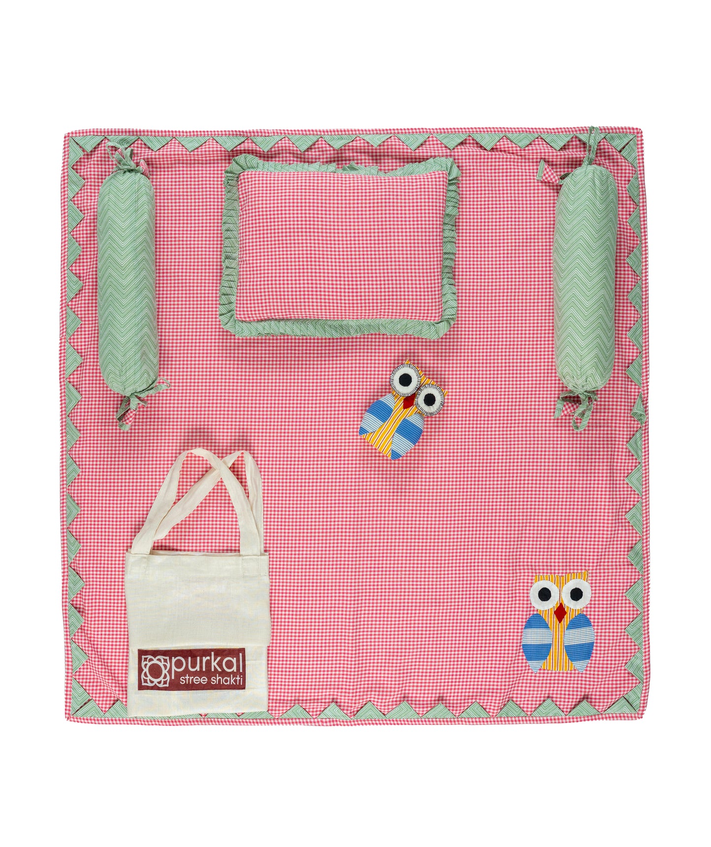 Baby Owl Muslin Dohar Set