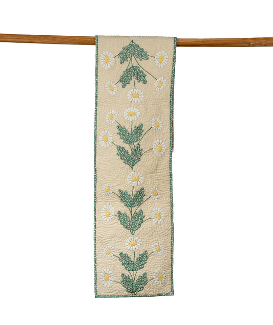 Daisy Light Beige Table Runner