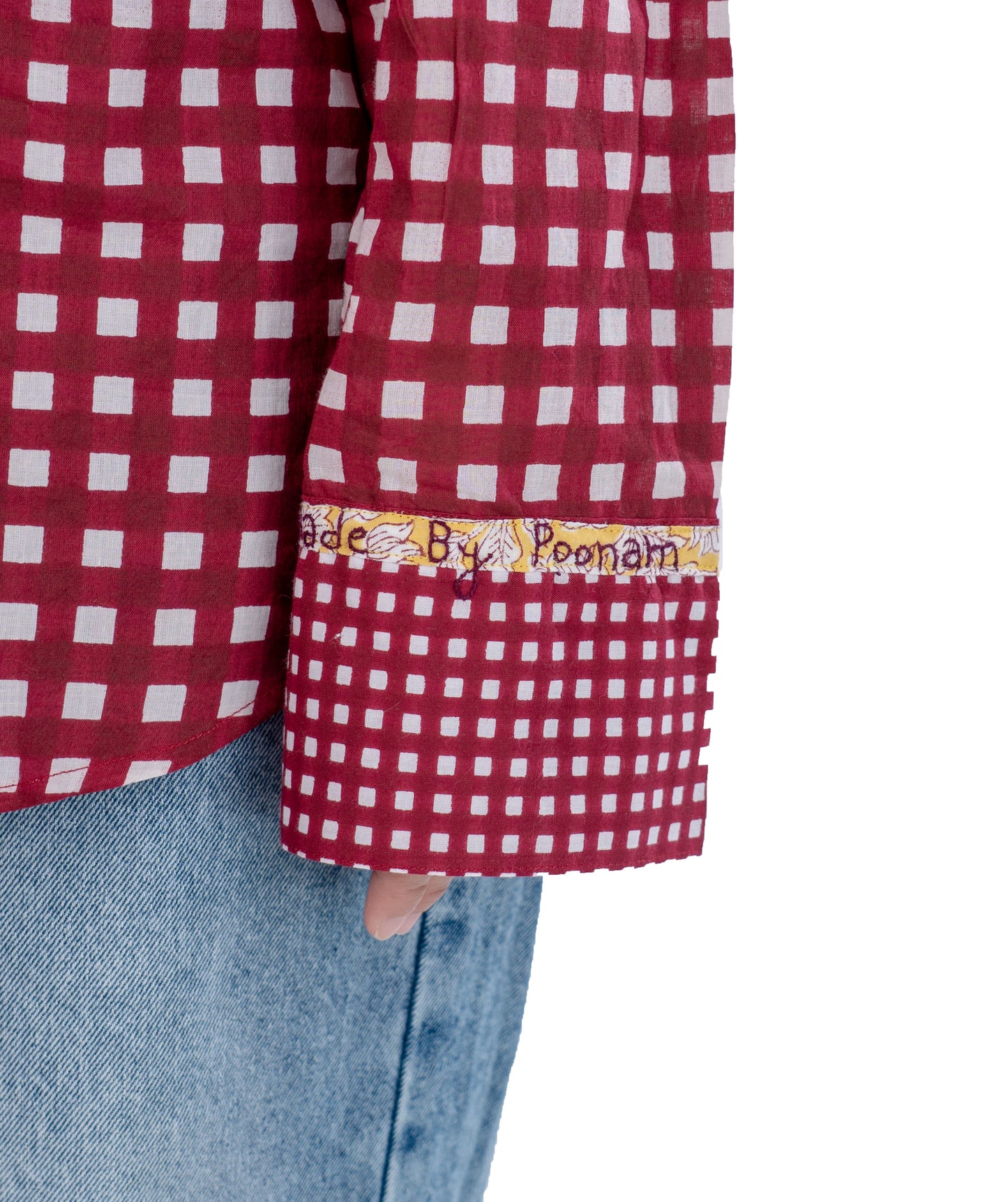 Frida Maroon Big Checks Shirt