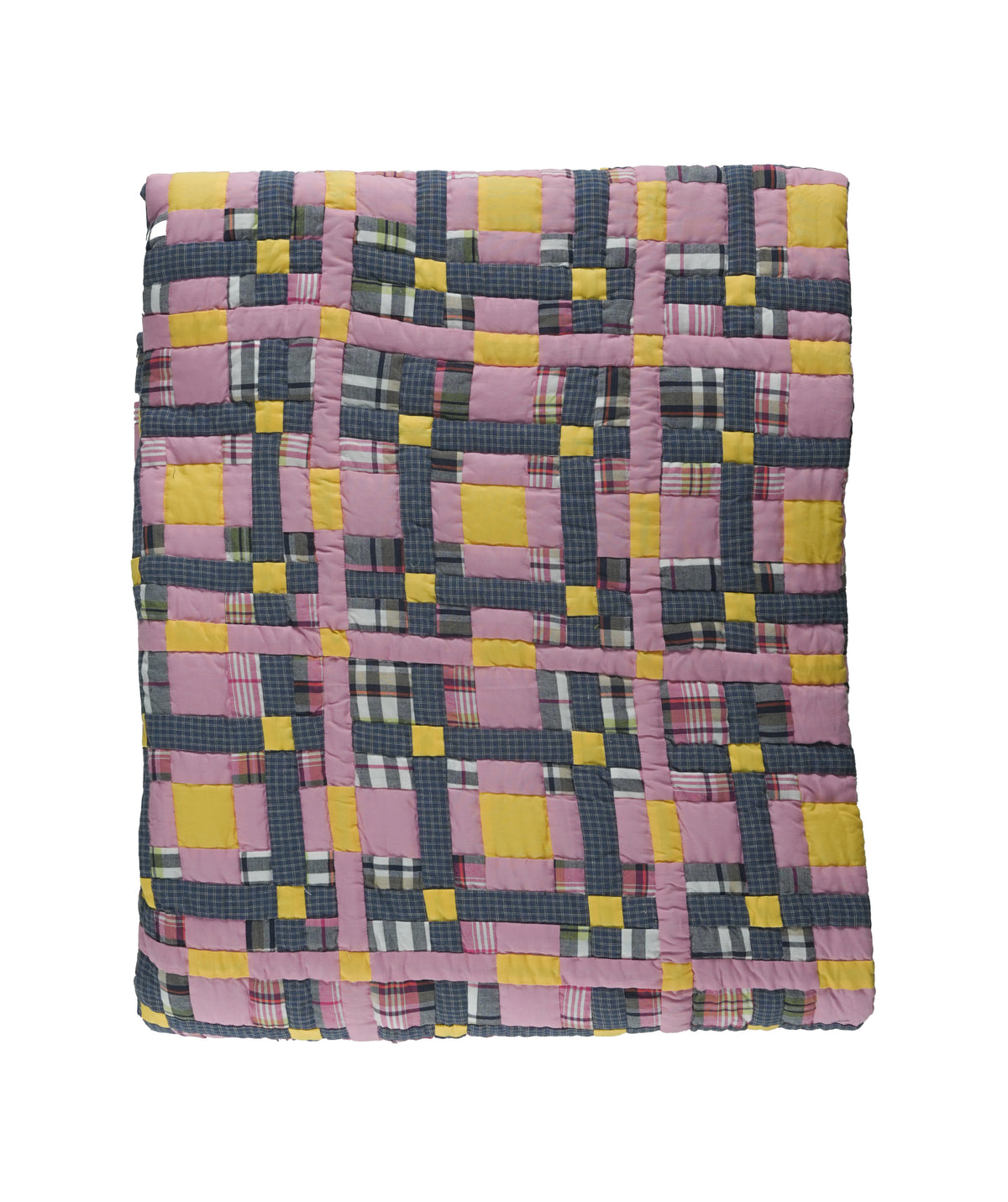 'Jhilmil, In Pink' Patchwork King Size Quilt