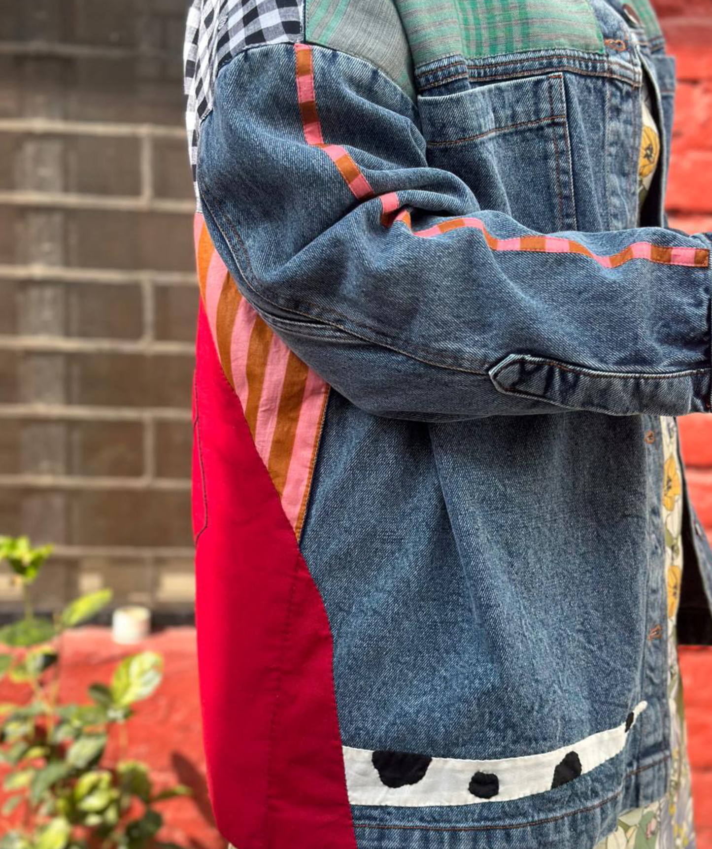 'Spot On' Wearable Art Denim Jacket
