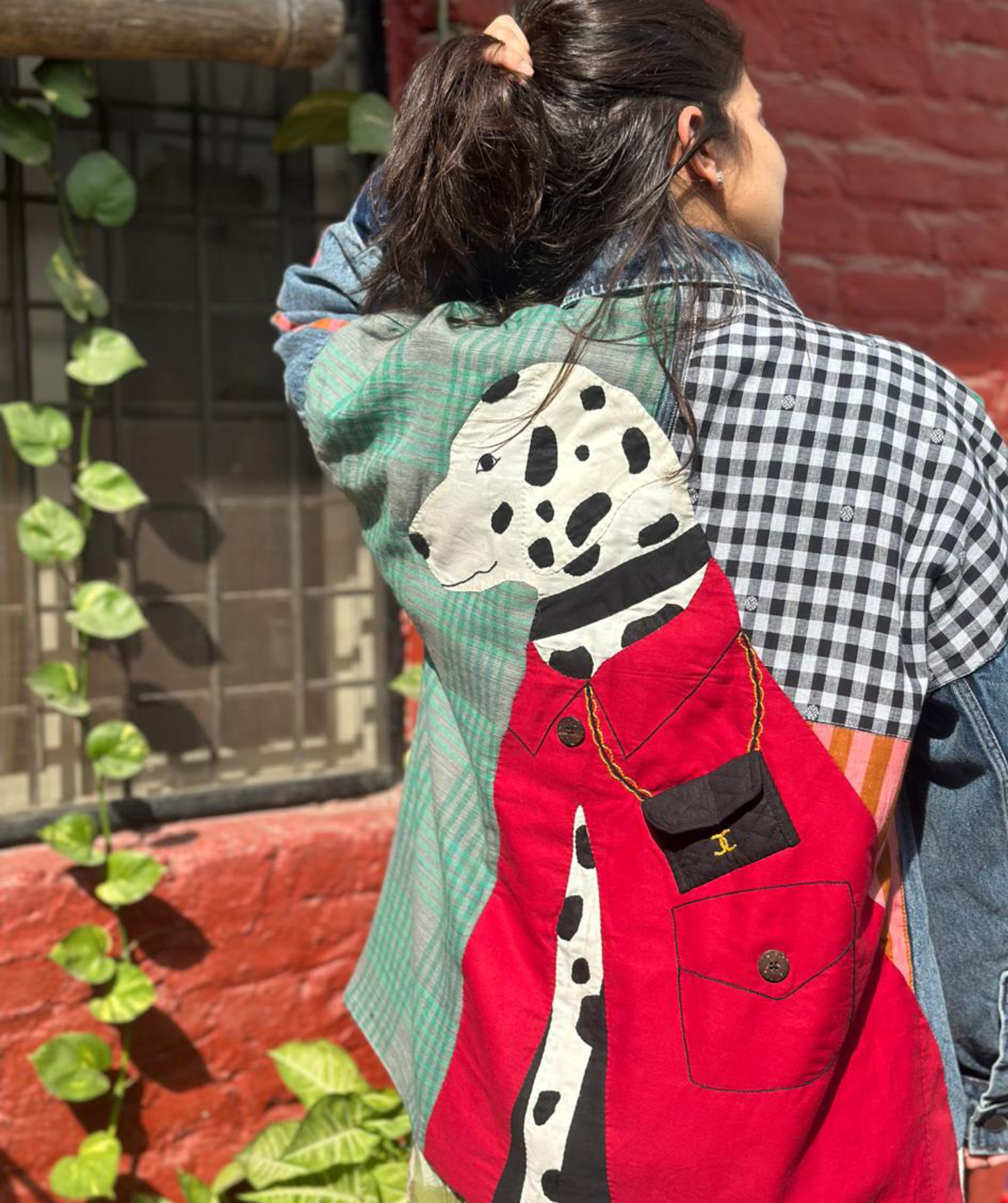 'Spot On' Wearable Art Denim Jacket