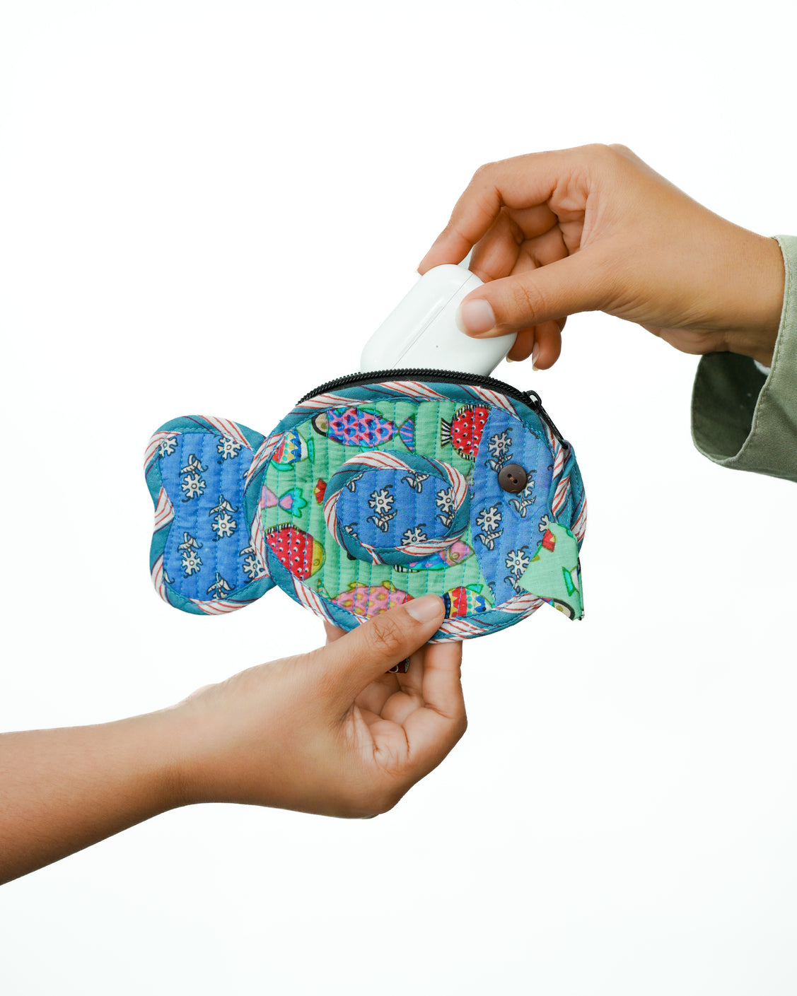 Blue Fish Much AirPod Pouch