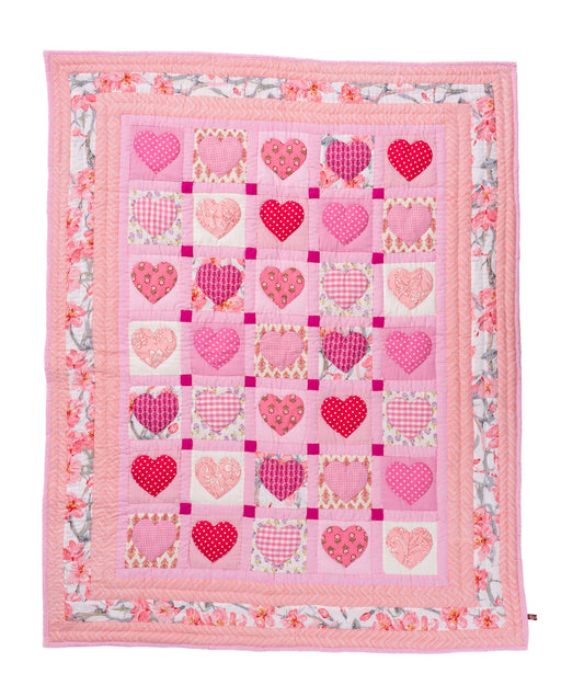 Sweetheart Pink Baby Quilt 🩷
