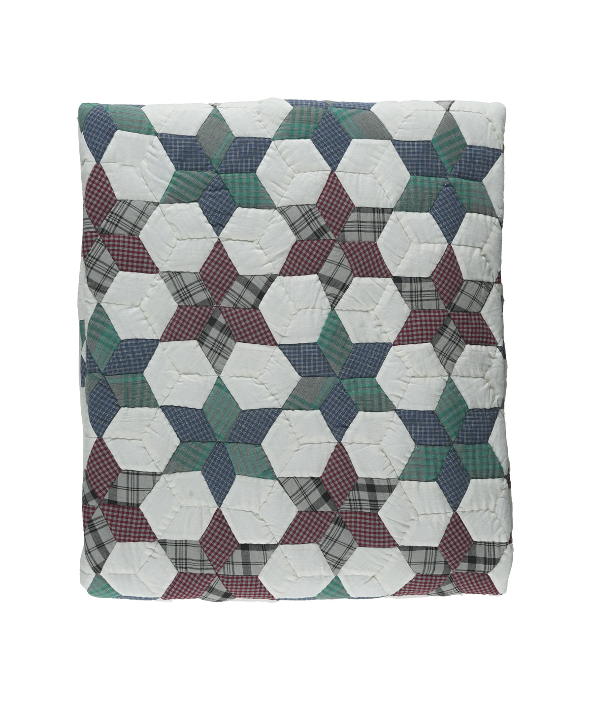 'Queen Bee, In Checks' Patchwork King Size Quilt