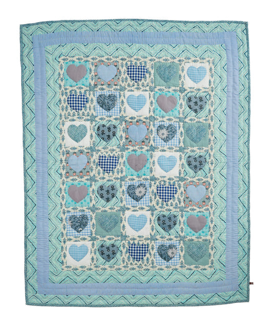 Blue Sweetheart Baby Quilt 🩵