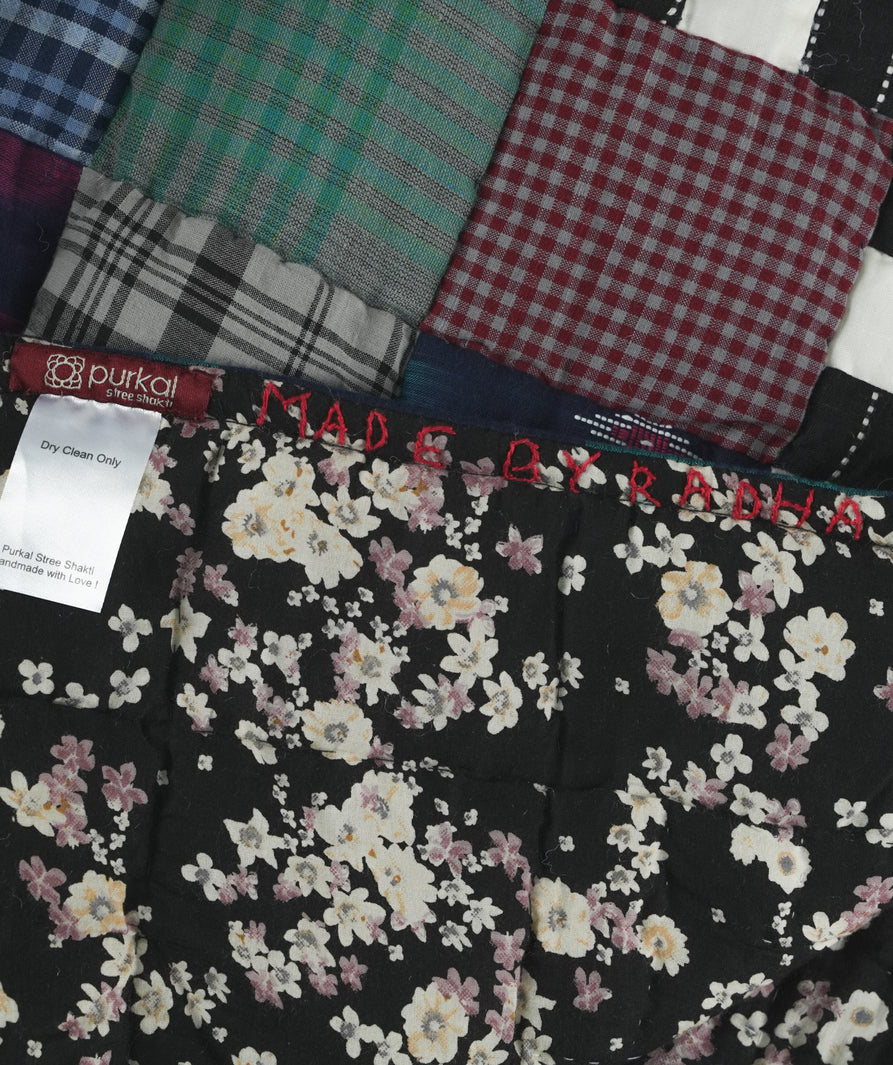 'Chain of Daisy' Patchwork King Size Quilt