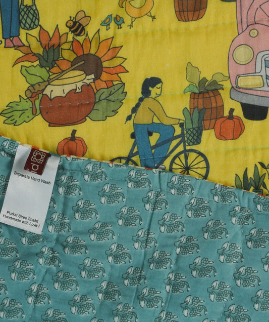 Kisan Bazaar Single Size Organic Cotton Quilted Dohar