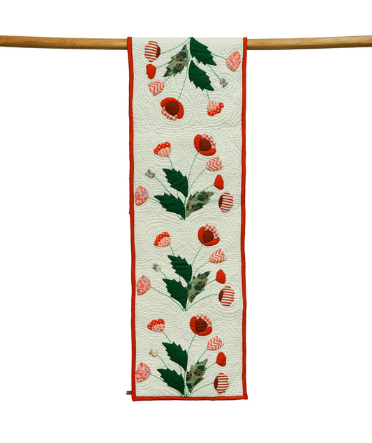 Poppy Flower Table Runner
