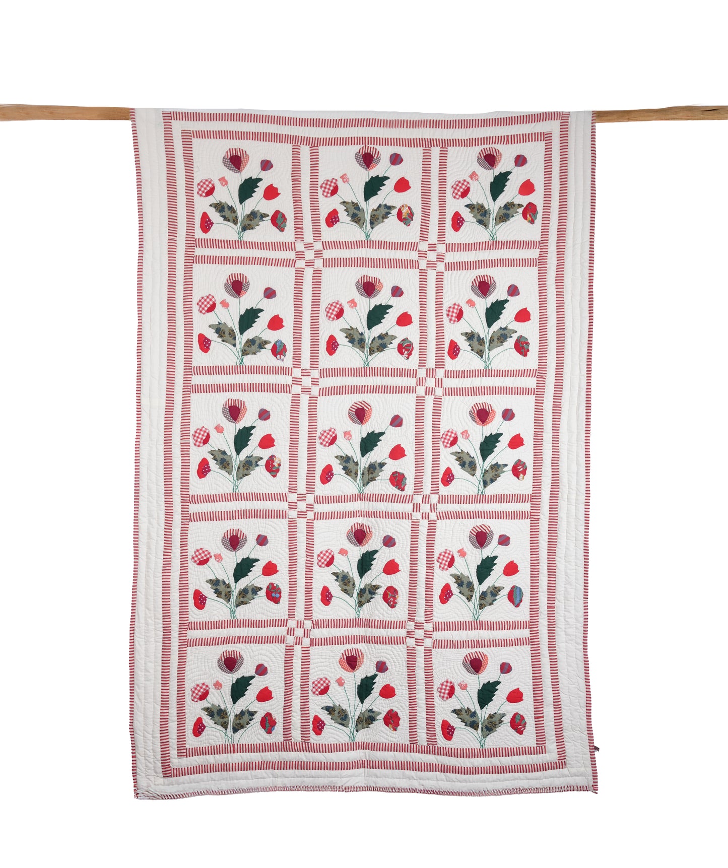 Poppy Single Size Appliqué Quilt