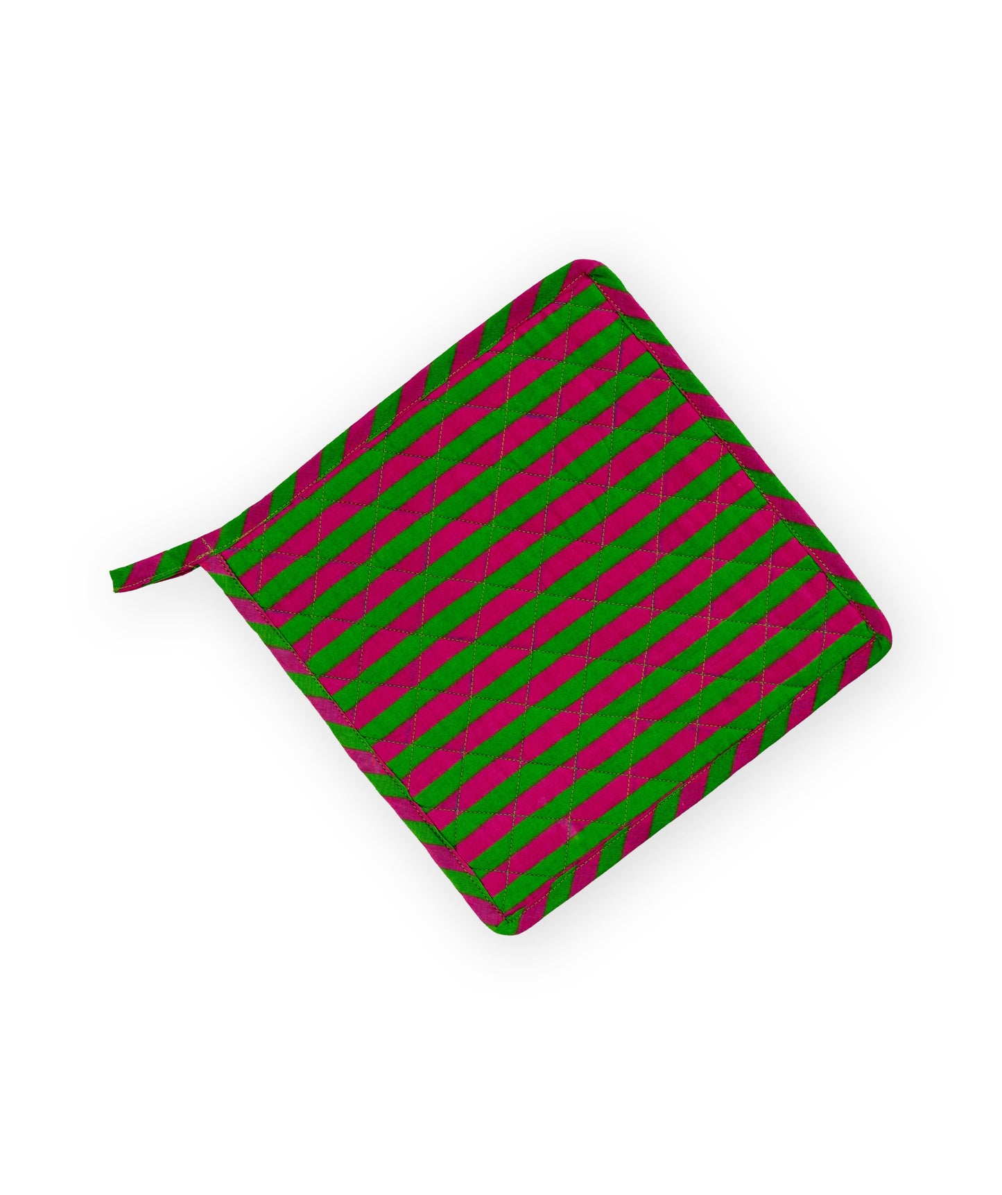 Green & Pink Stripe Ladybug & Heart Tea Cosy Set