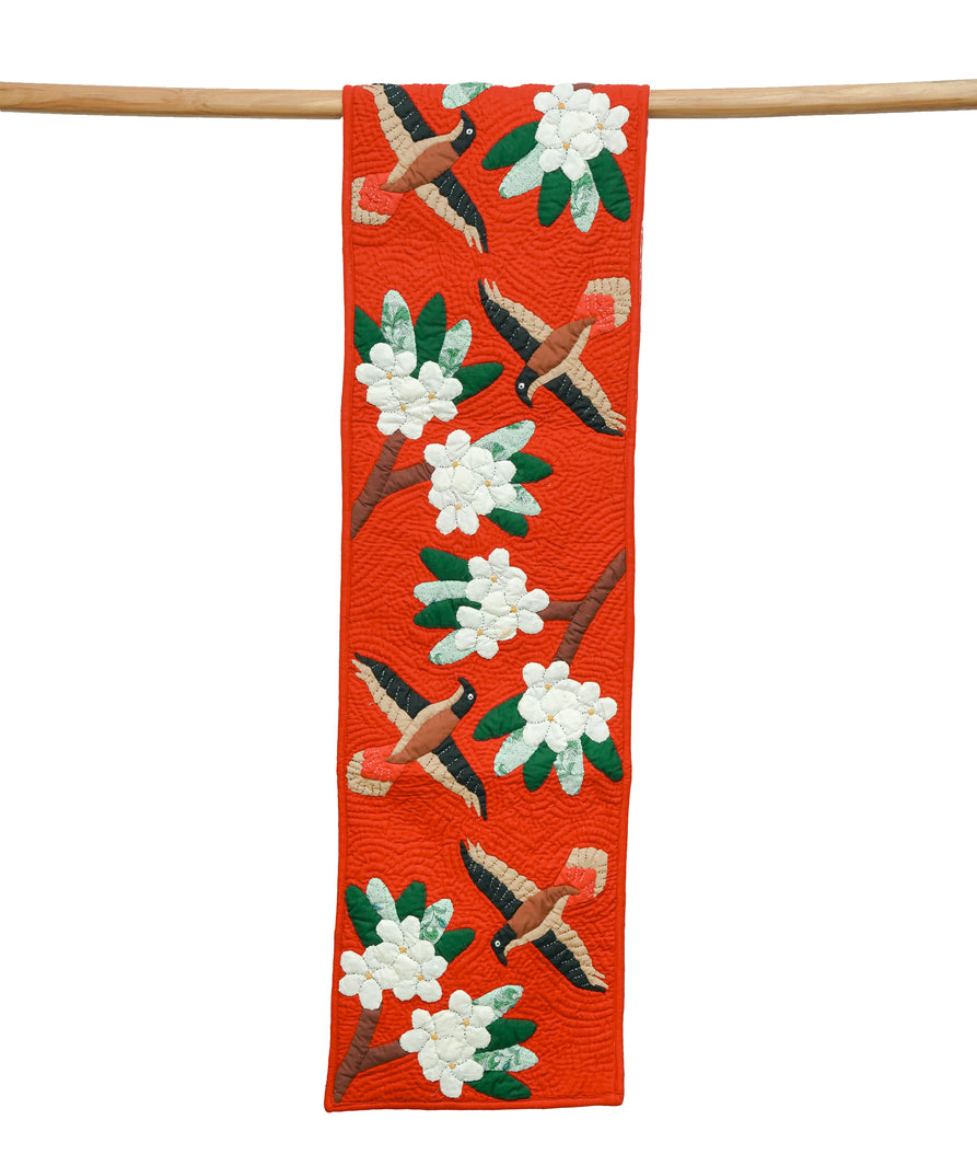 Champa with Bulbul Table Runner