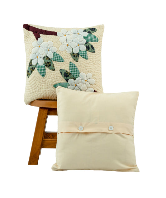 Light Beige Champa Cushion Cover