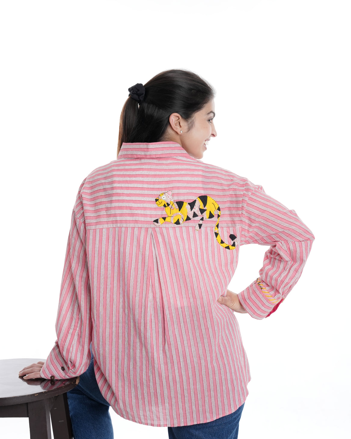 Arrowhead Wearable Art Shirt, Light Pink stripe