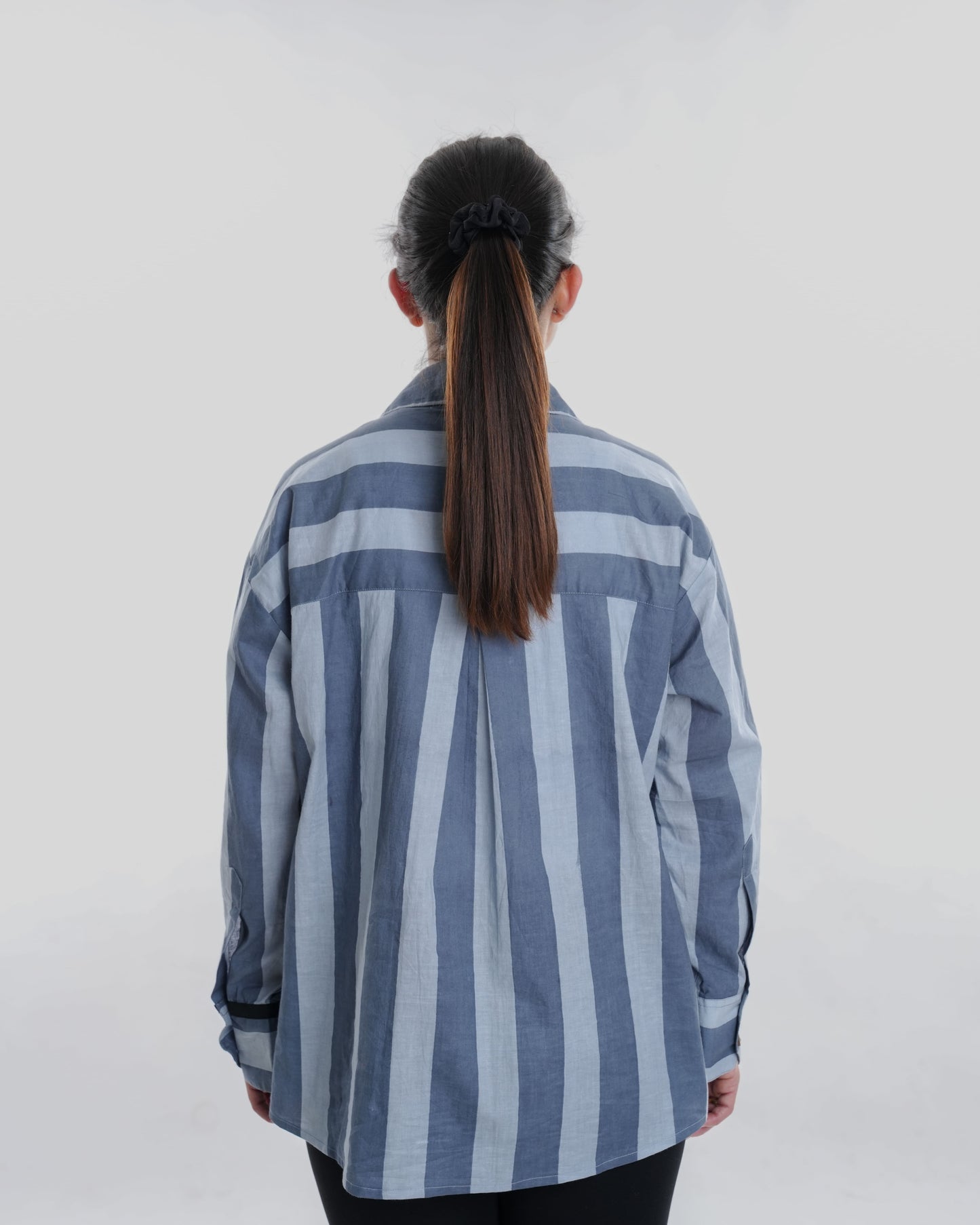 Safari Edit Wearable Art Shirt, Grey Bold Stripe