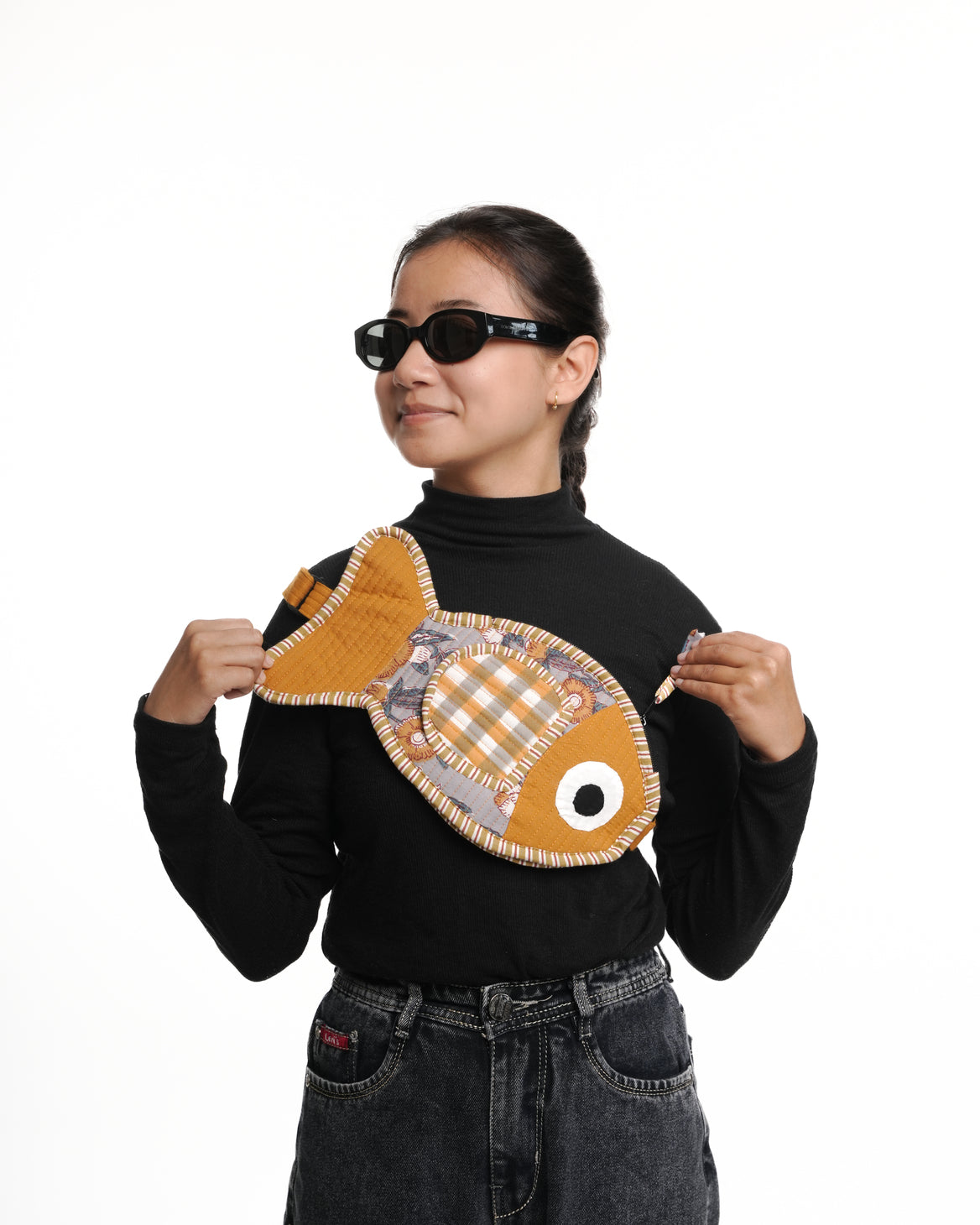 Mustard Fish Crossbody Bag