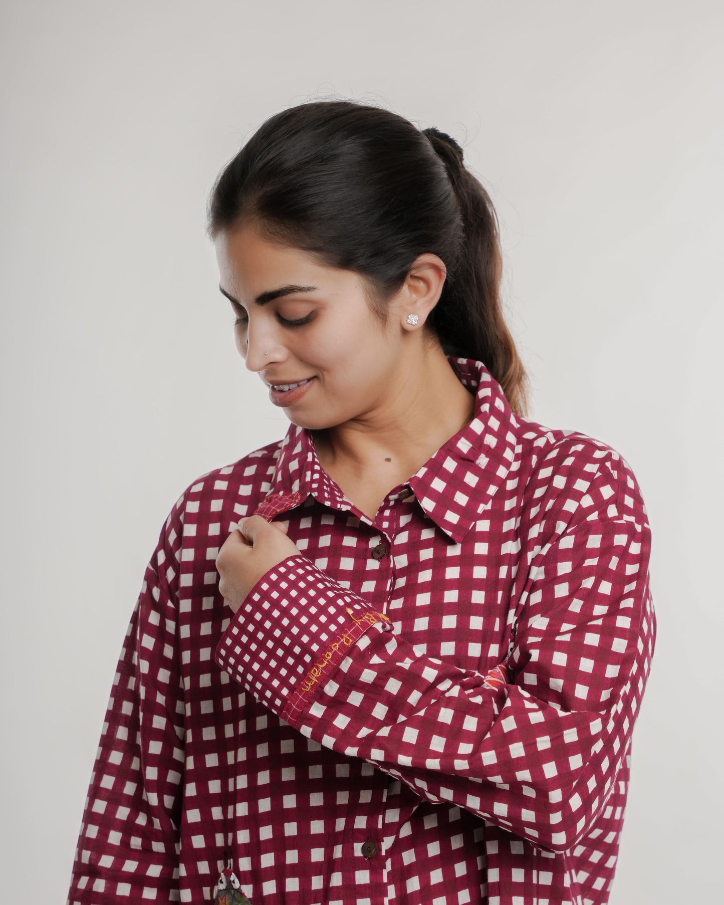 Big Check Lovebug Wearable Art Shirt