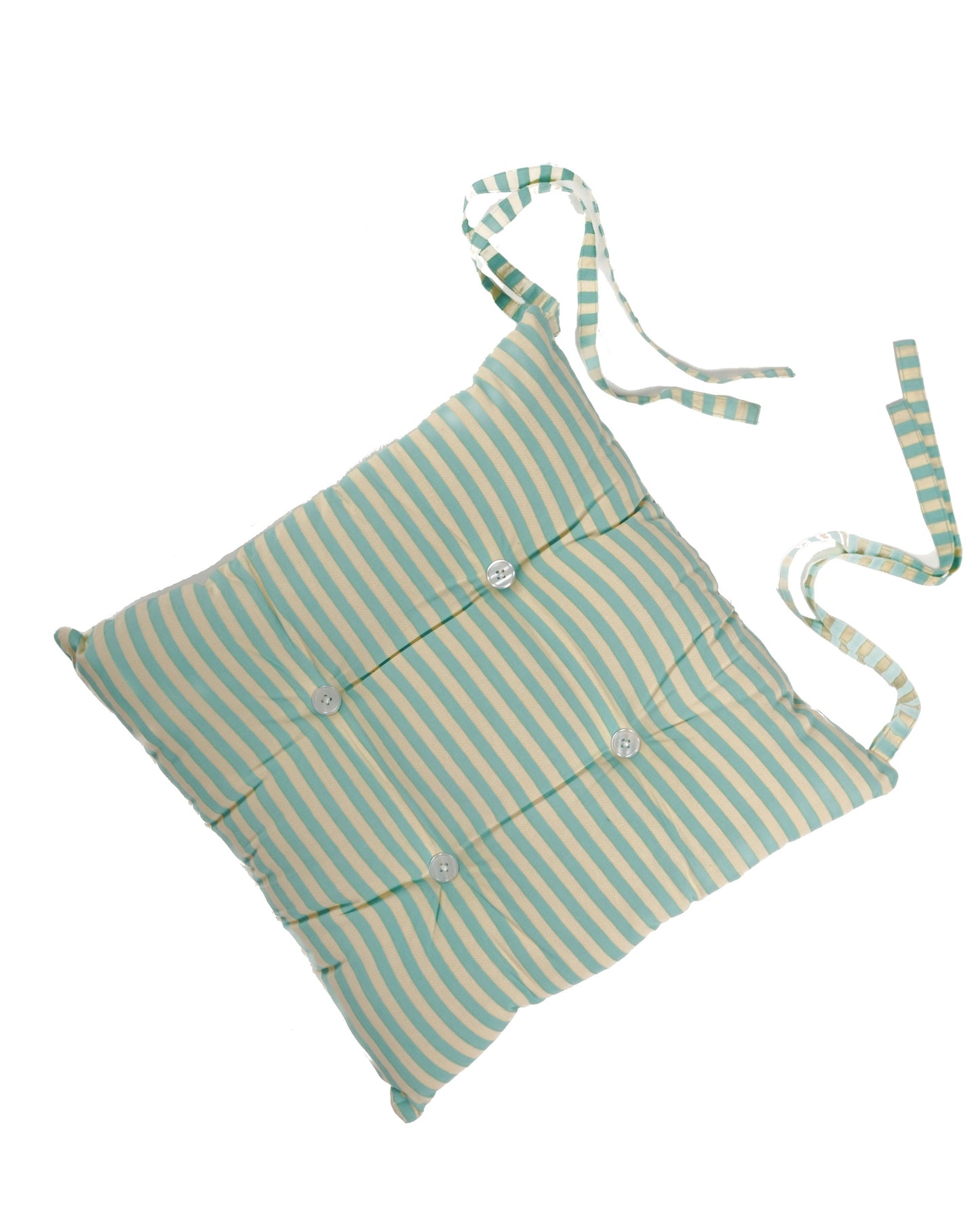 Striped Cotton Chair Pad