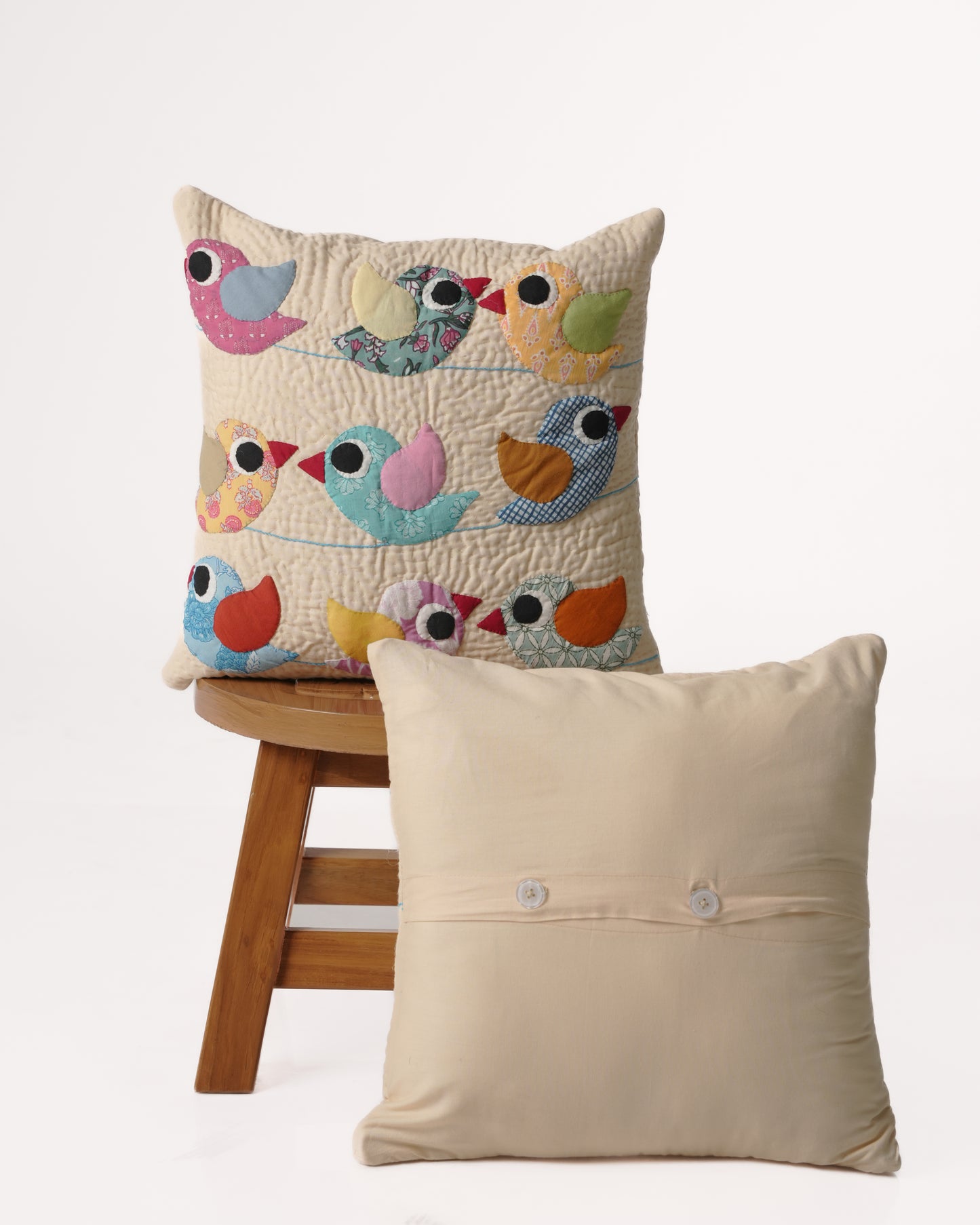 Anek Chidiya Cushion Cover