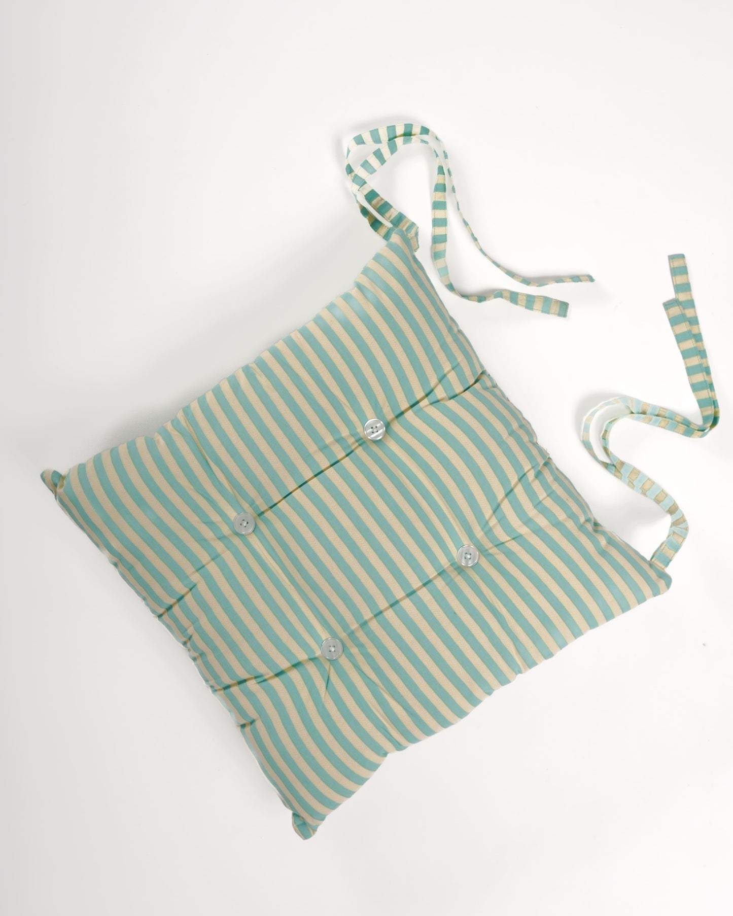 Striped Cotton Chair Pad