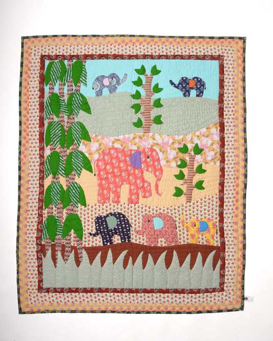 Elephant Safari Baby Quilt 🐘