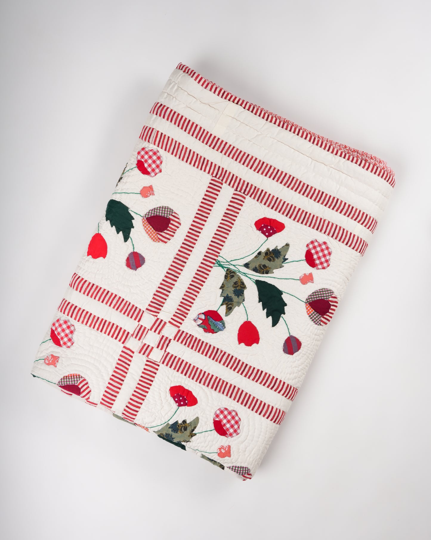 Poppy Single Size Appliqué Quilt