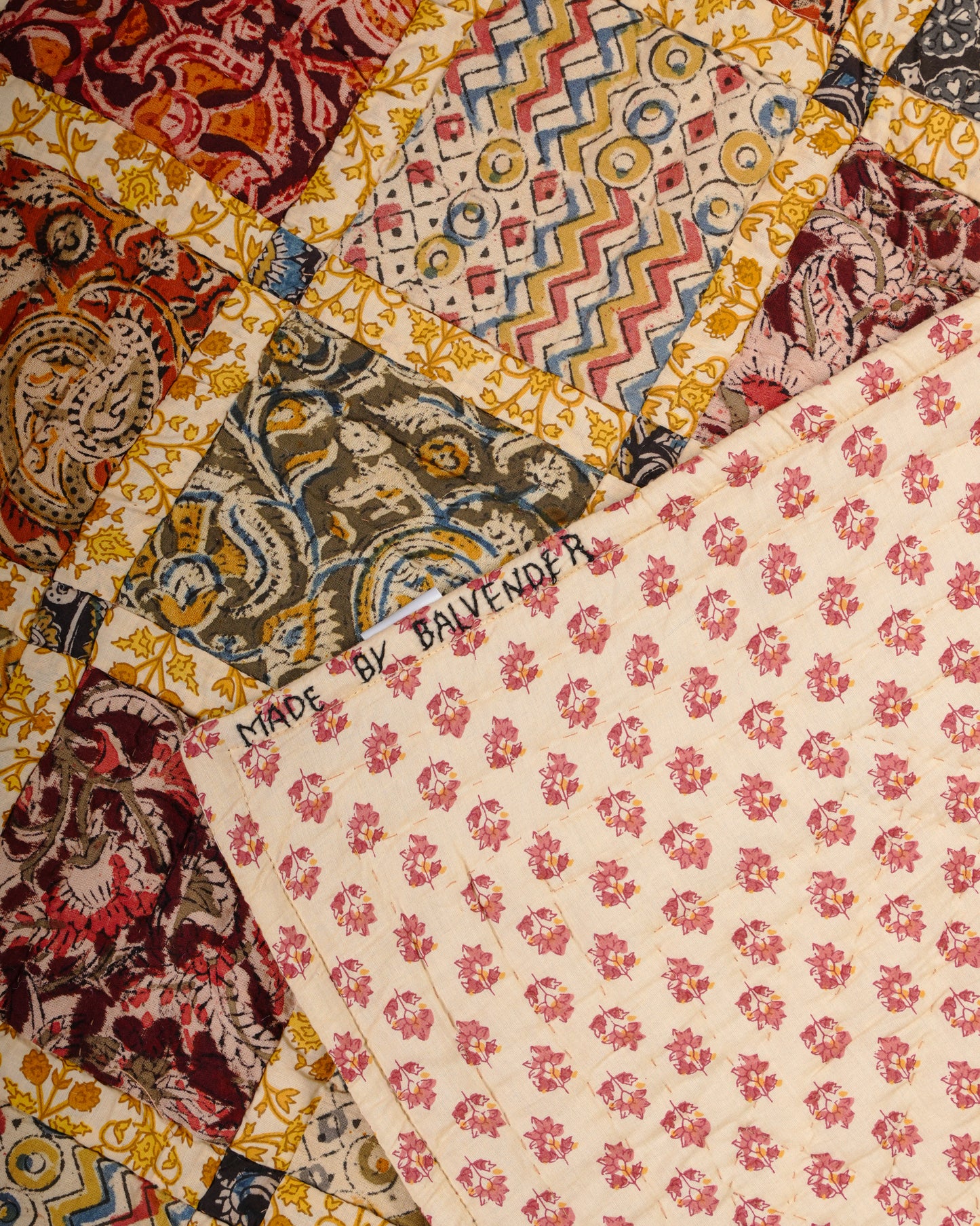 Bamboo fences Single Size Patchwork Quilt