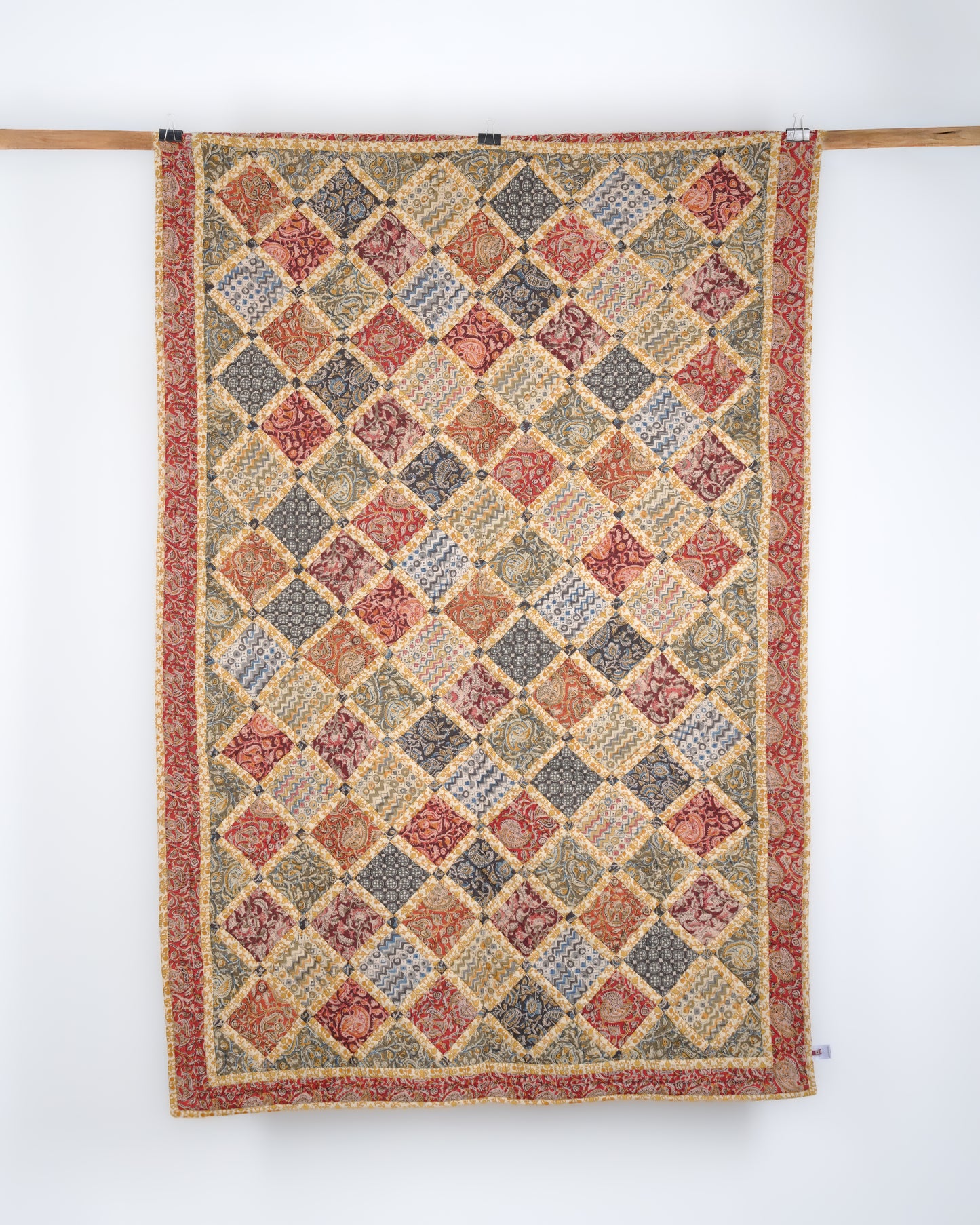 Bamboo fences Single Size Patchwork Quilt