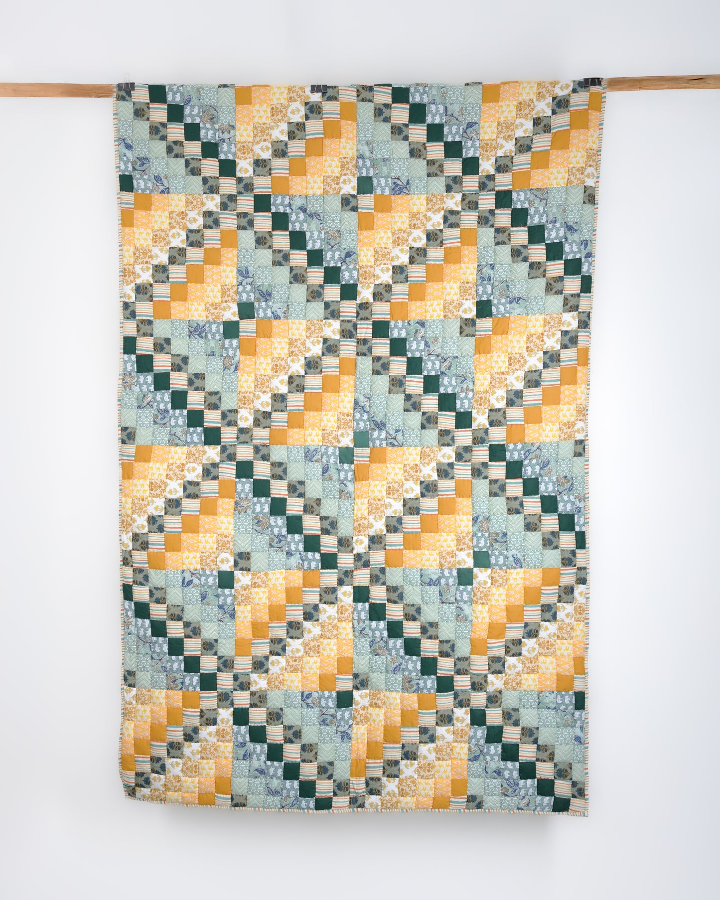 Irish Chain Single Size Patchwork Quilt