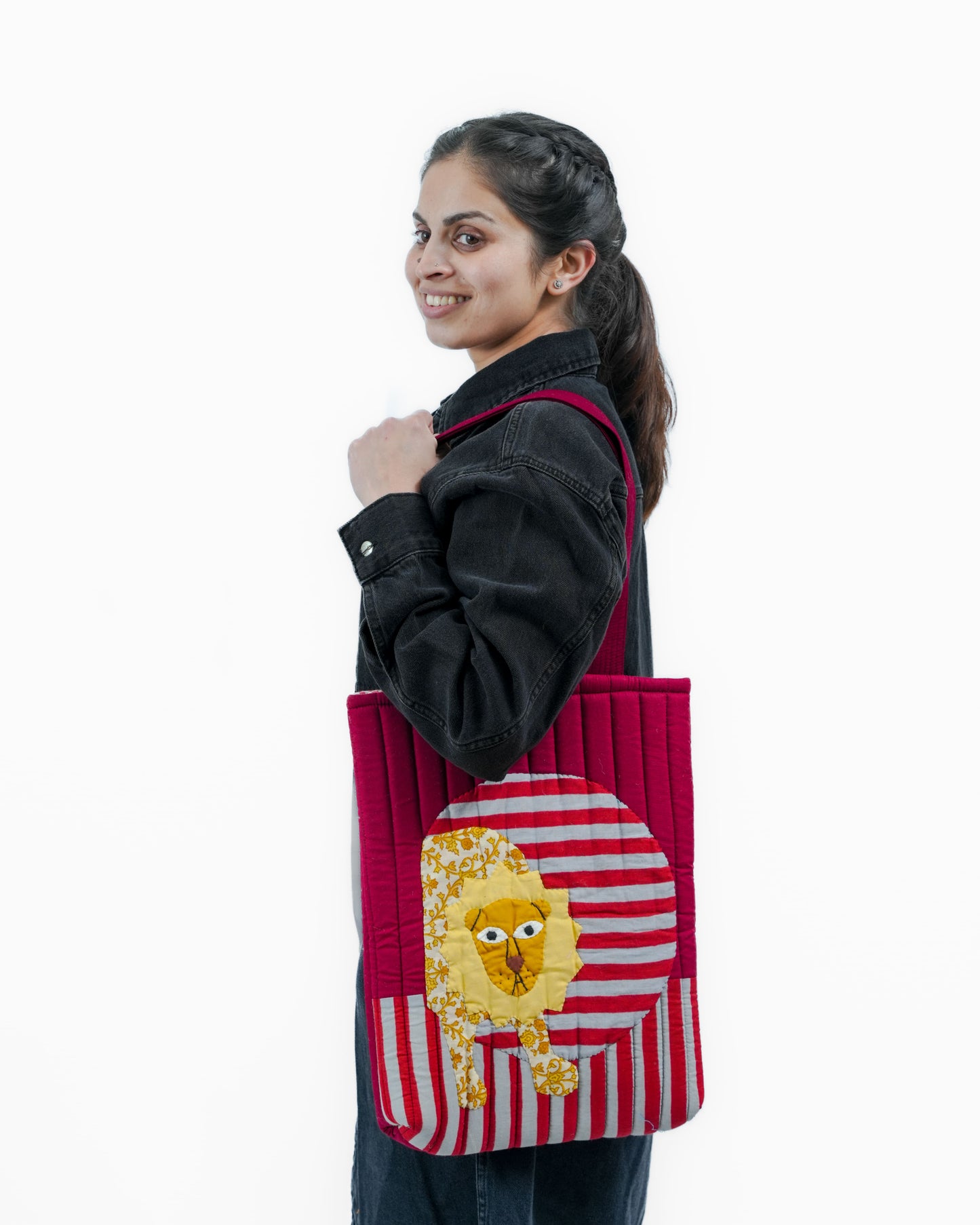 Gond Art Lion Tote Bag