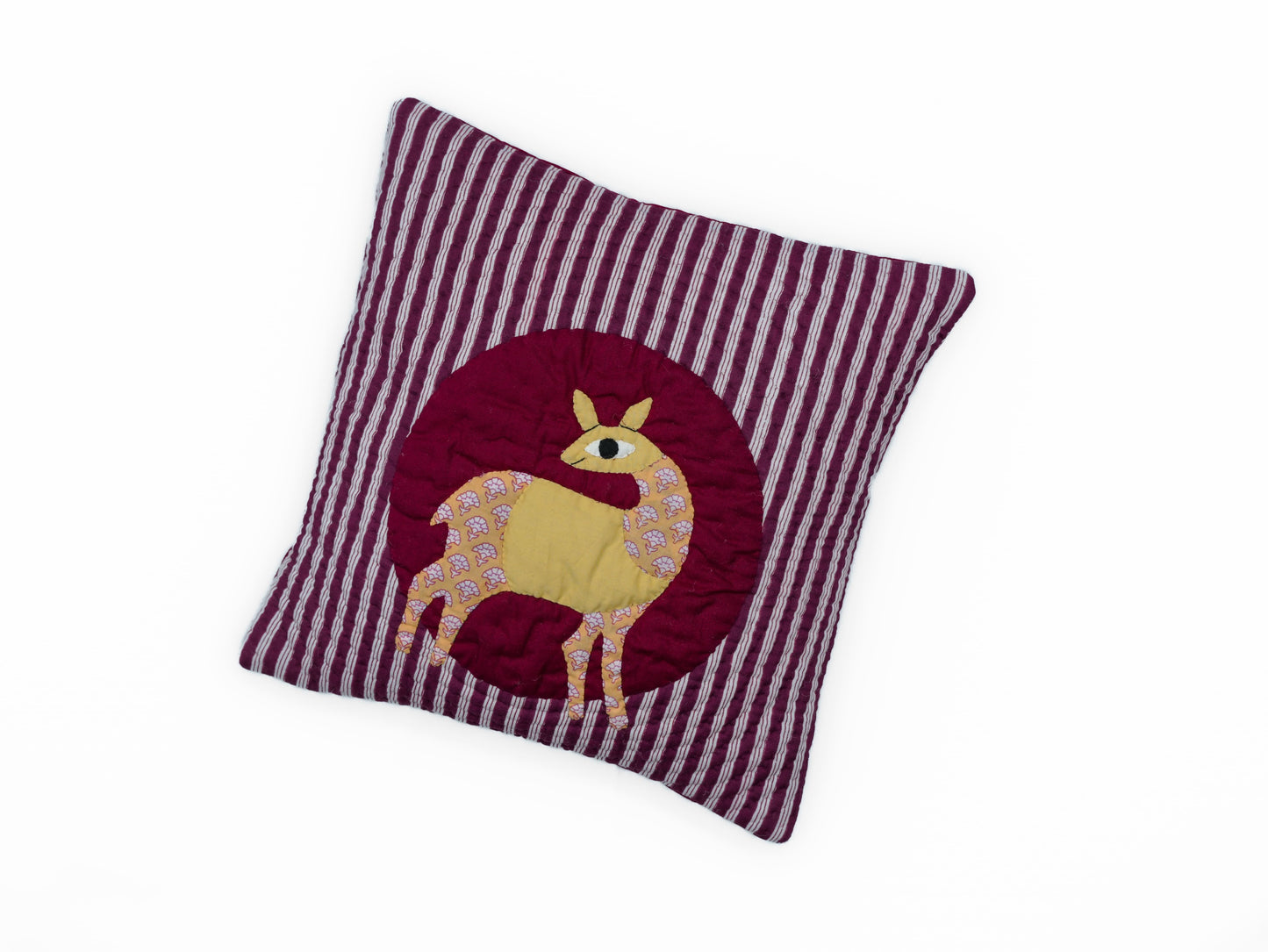 Gond Art Deer Cushion Cover