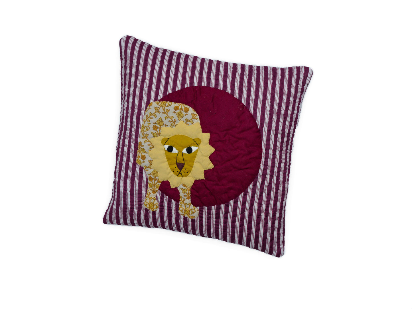 Gond Art Lion Cushion Cover