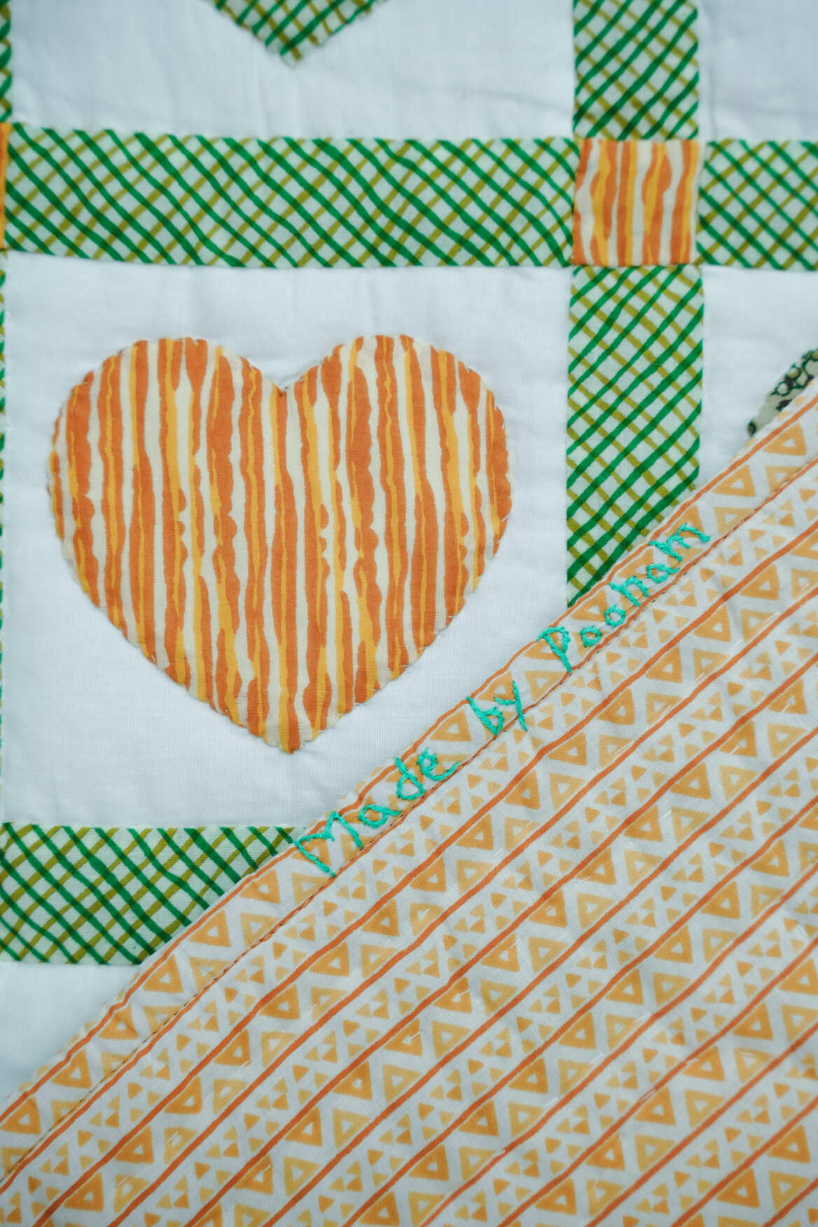 Sweetheart Green Yellow Baby Quilt 💛💚