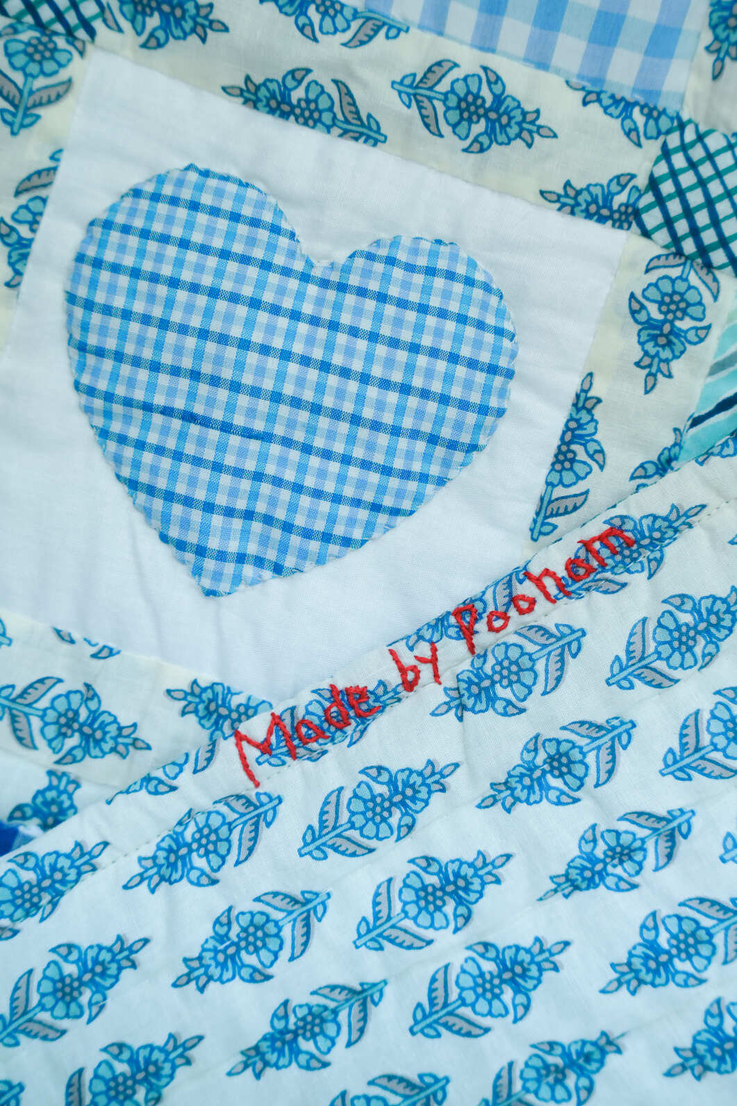 Blue Sweetheart Baby Quilt 🩵