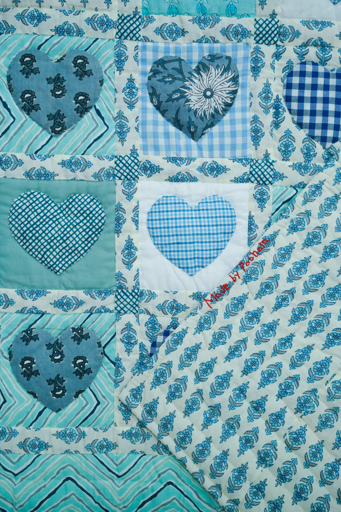 Blue Sweetheart Baby Quilt 🩵