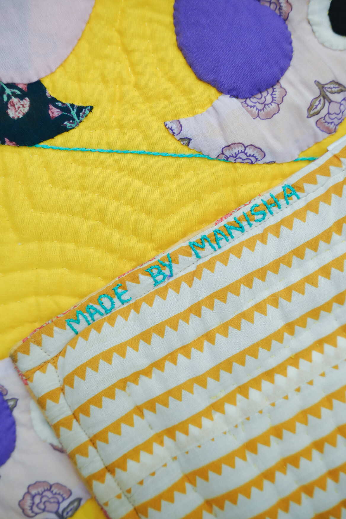 Anek Chidiya Yellow Baby Quilt 🐣