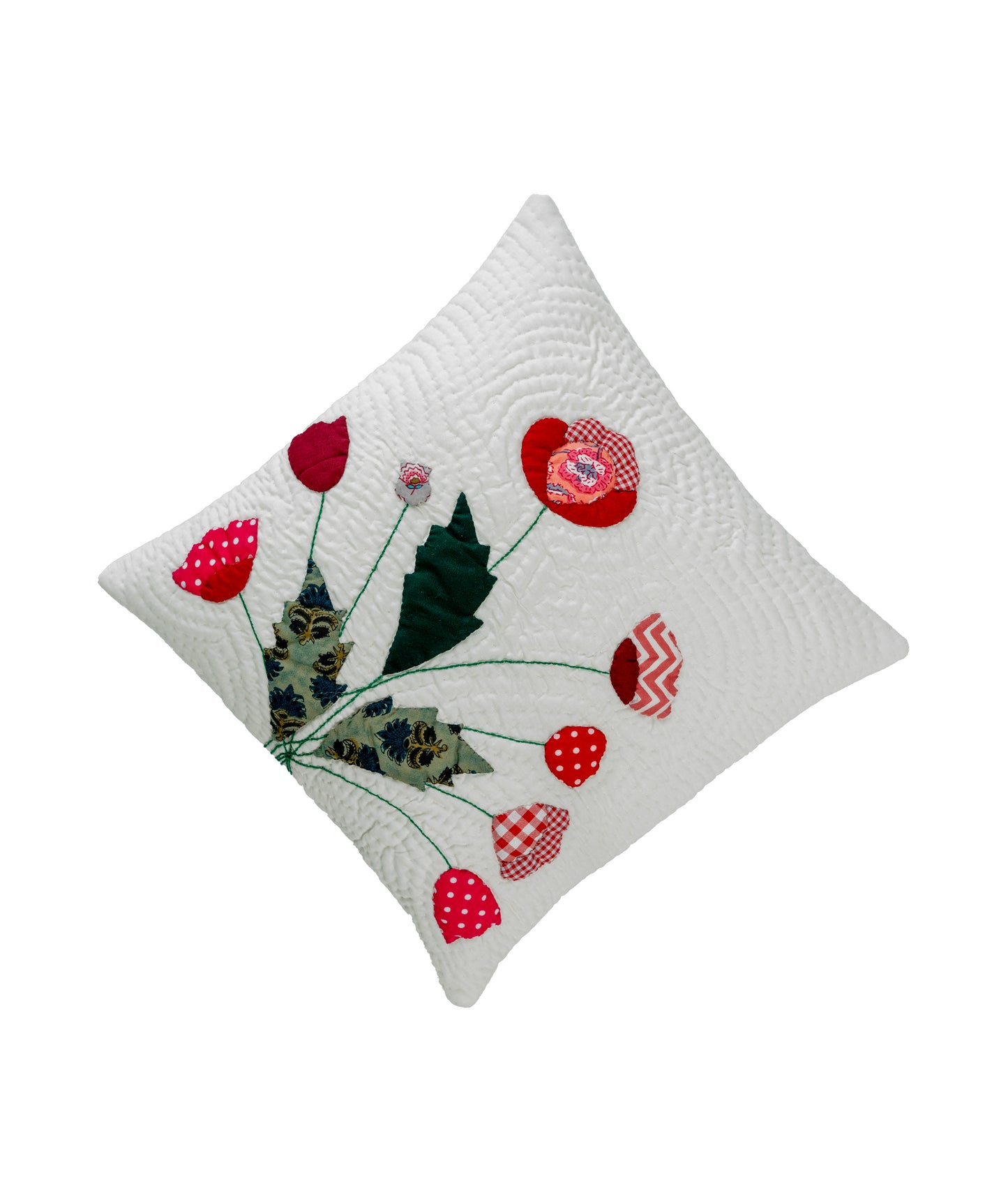 Poppy on Off-White Cushion Cover