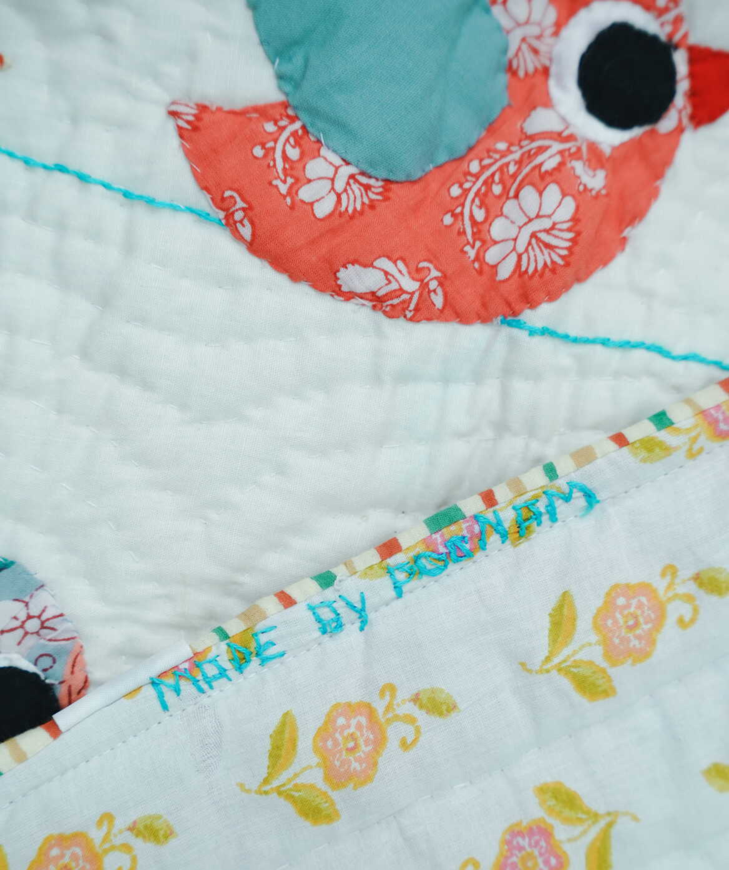 Anek Chidiya White Baby Quilt 🐣