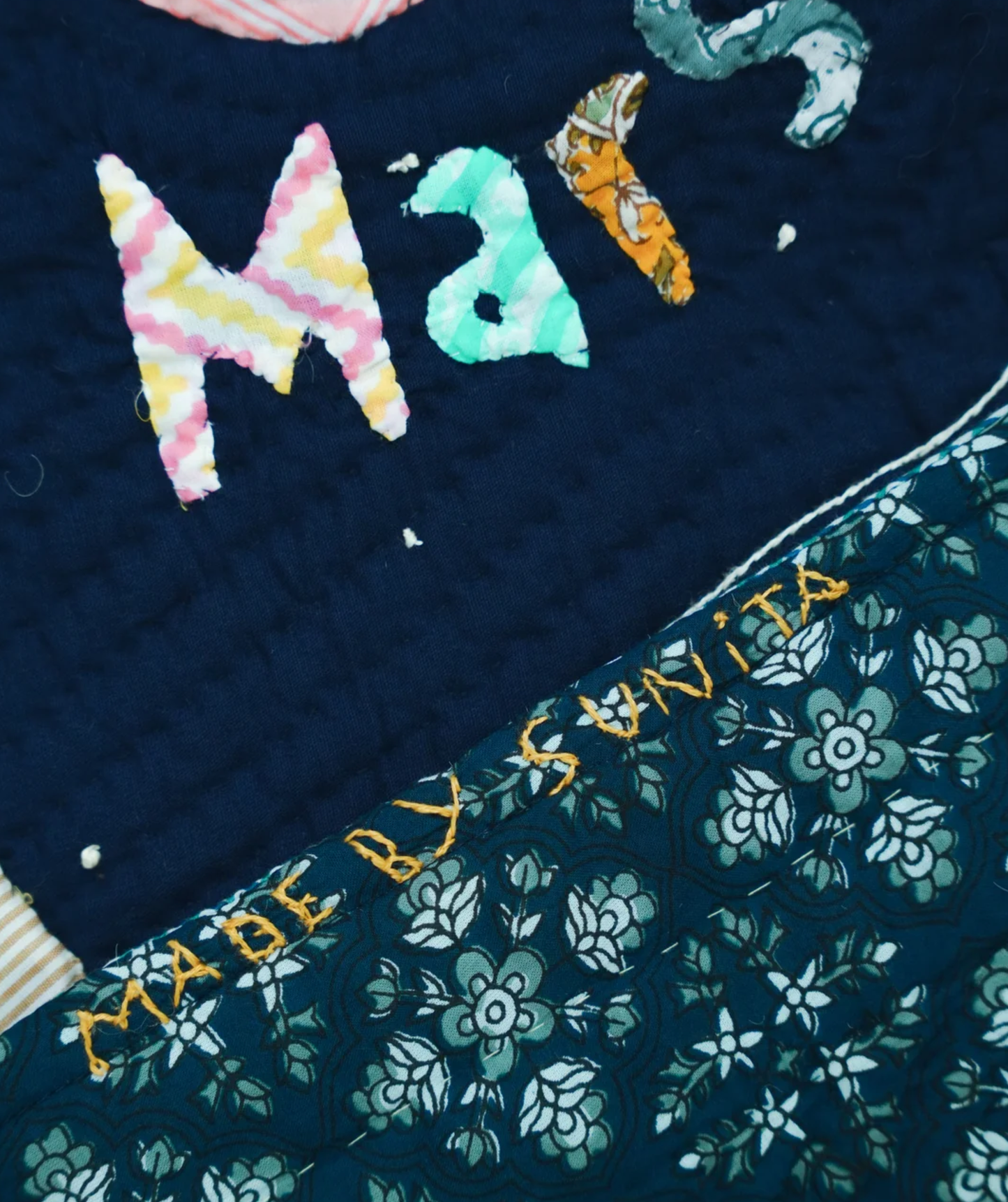 Antariksh Navy Baby Quilt 🚀