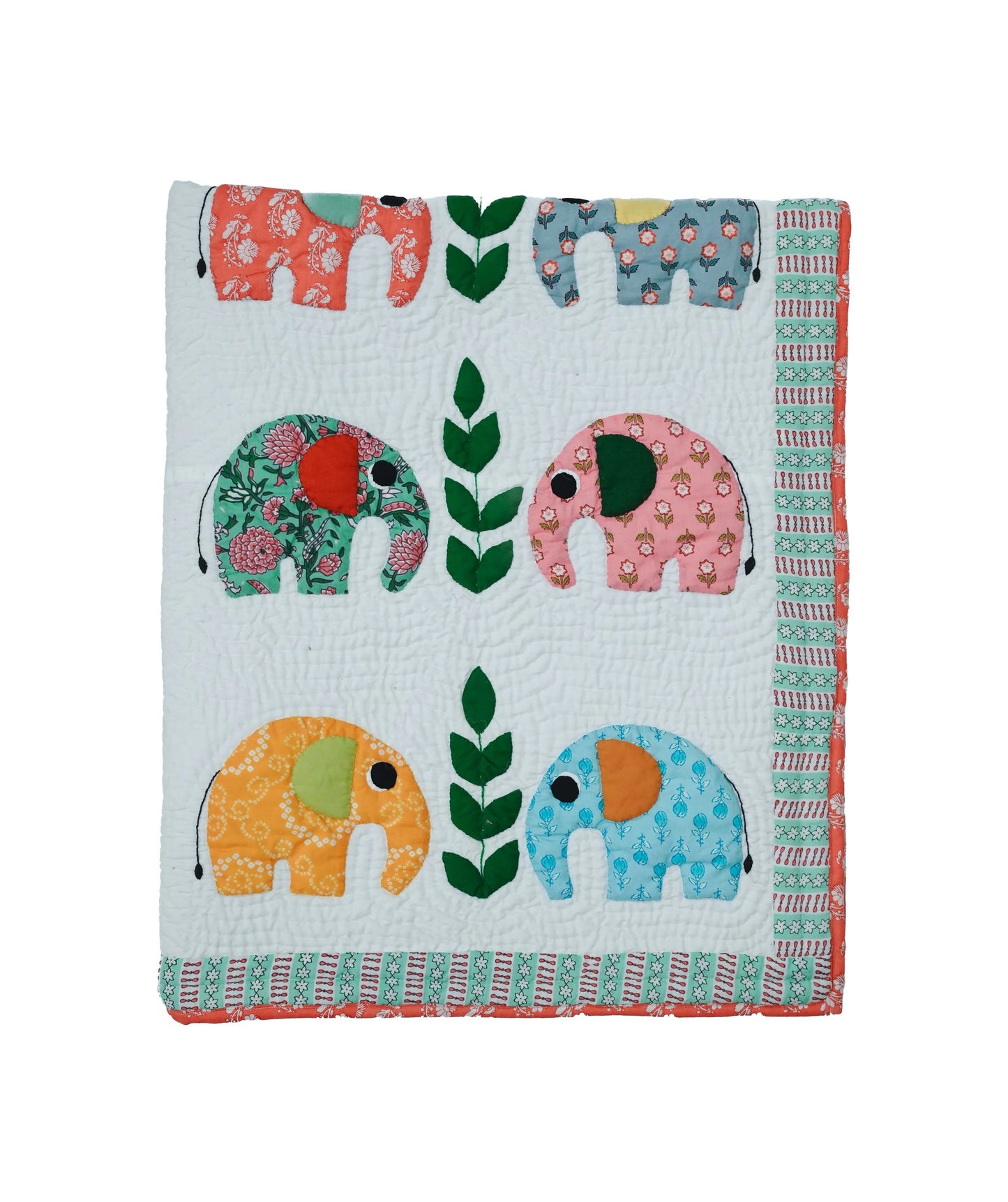 Elephant Hanging Out Baby Quilt