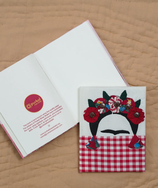 Frida White Handmade Journal