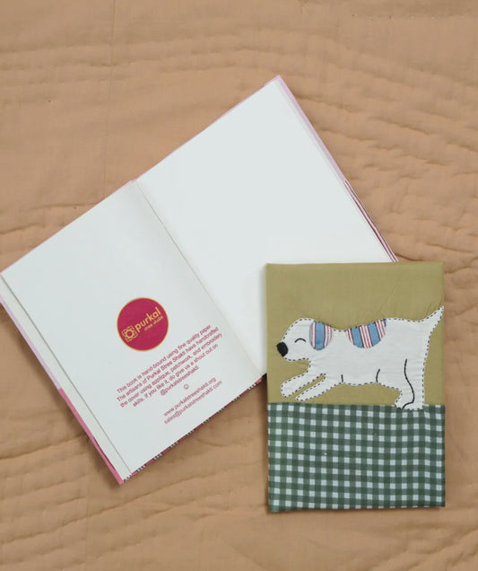 Lazy Dog Big Check Handmade Journal