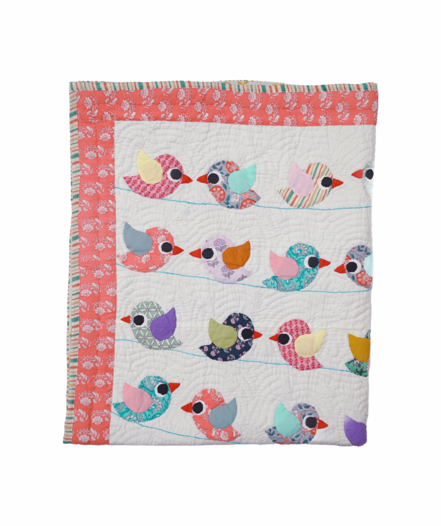 Anek Chidiya White Baby Quilt 🐣