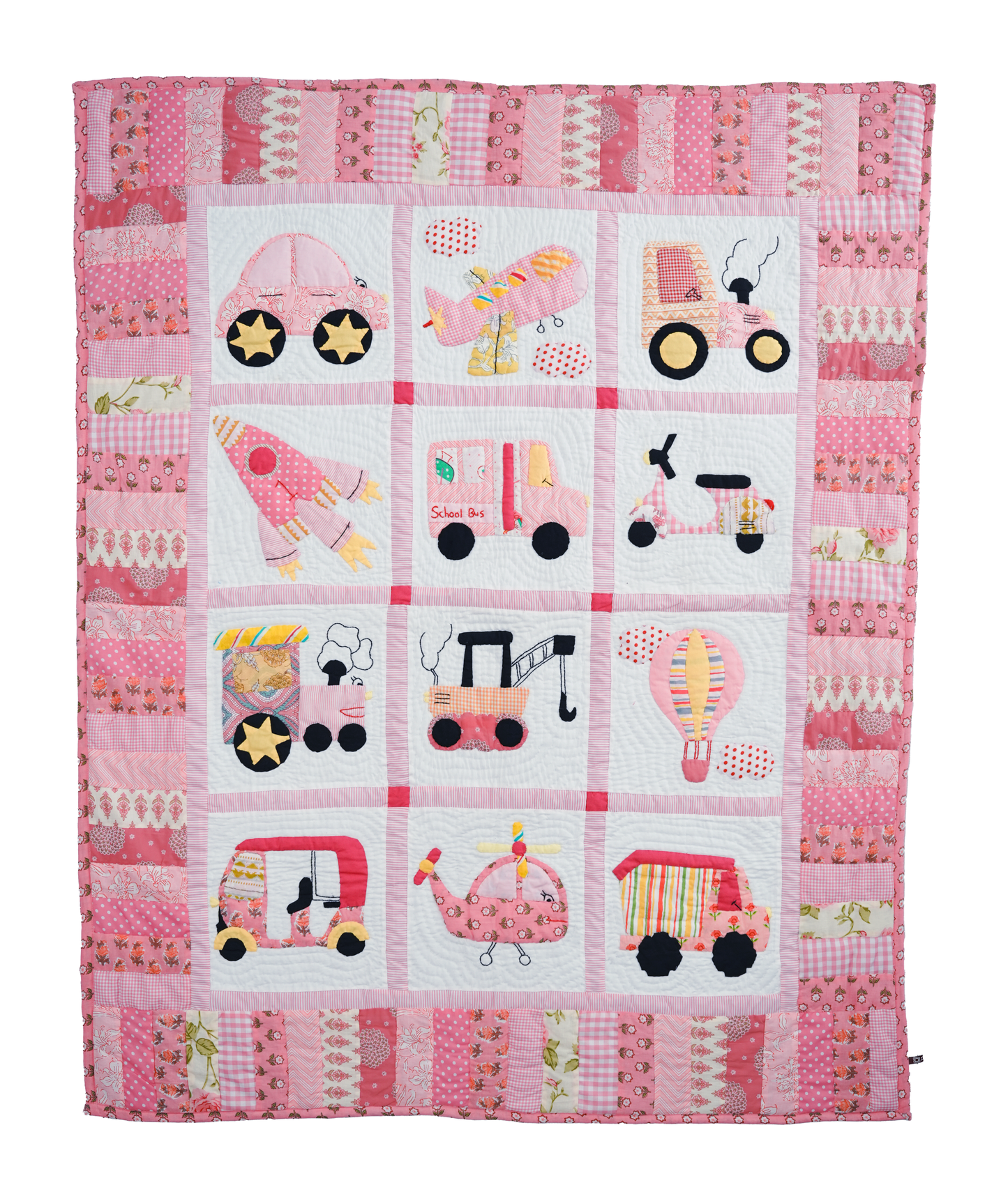 Going Places Pink Baby Quilt 🚀